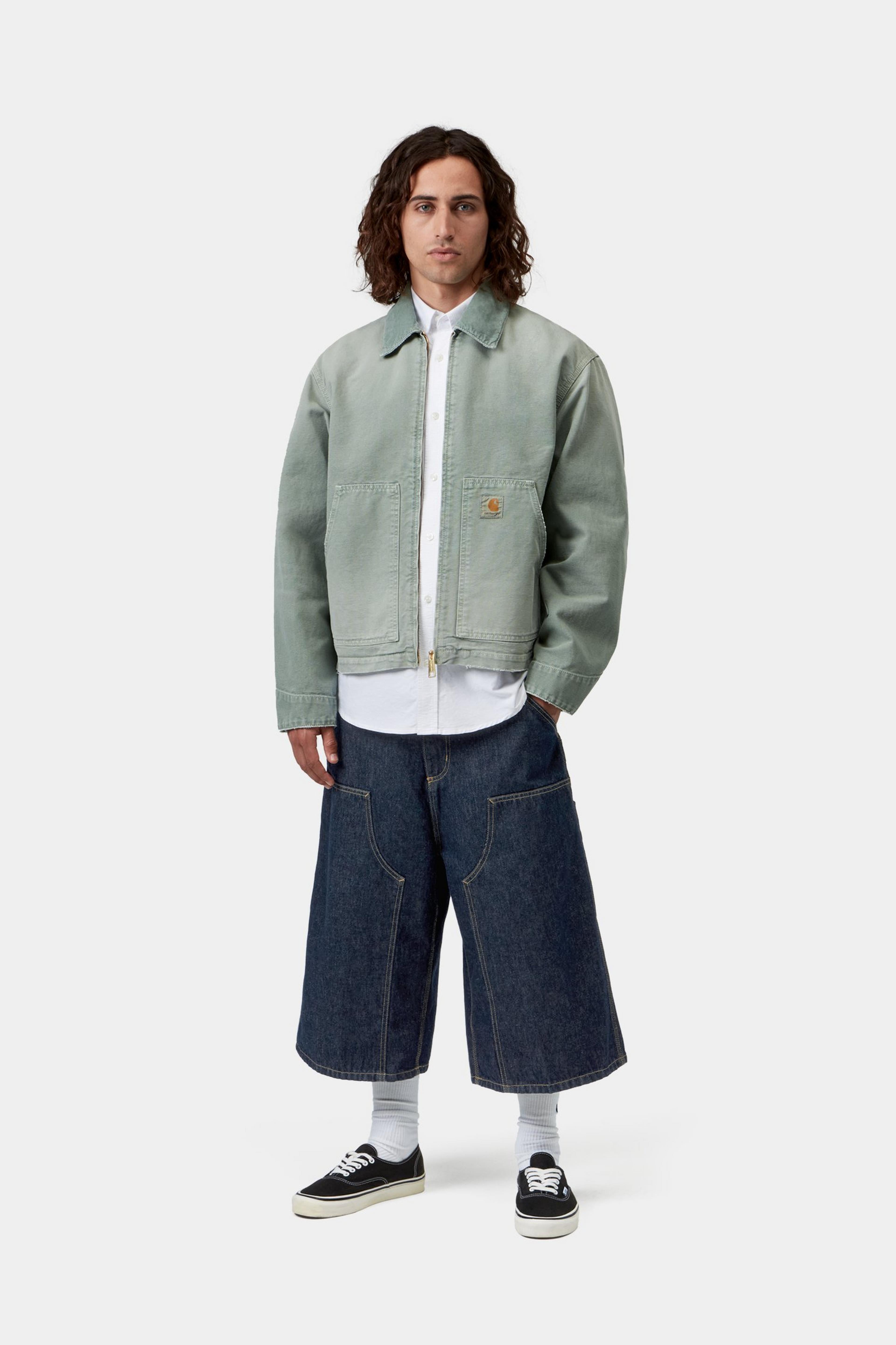 OG Double Knee Short (Long) - Blue, Rinsed