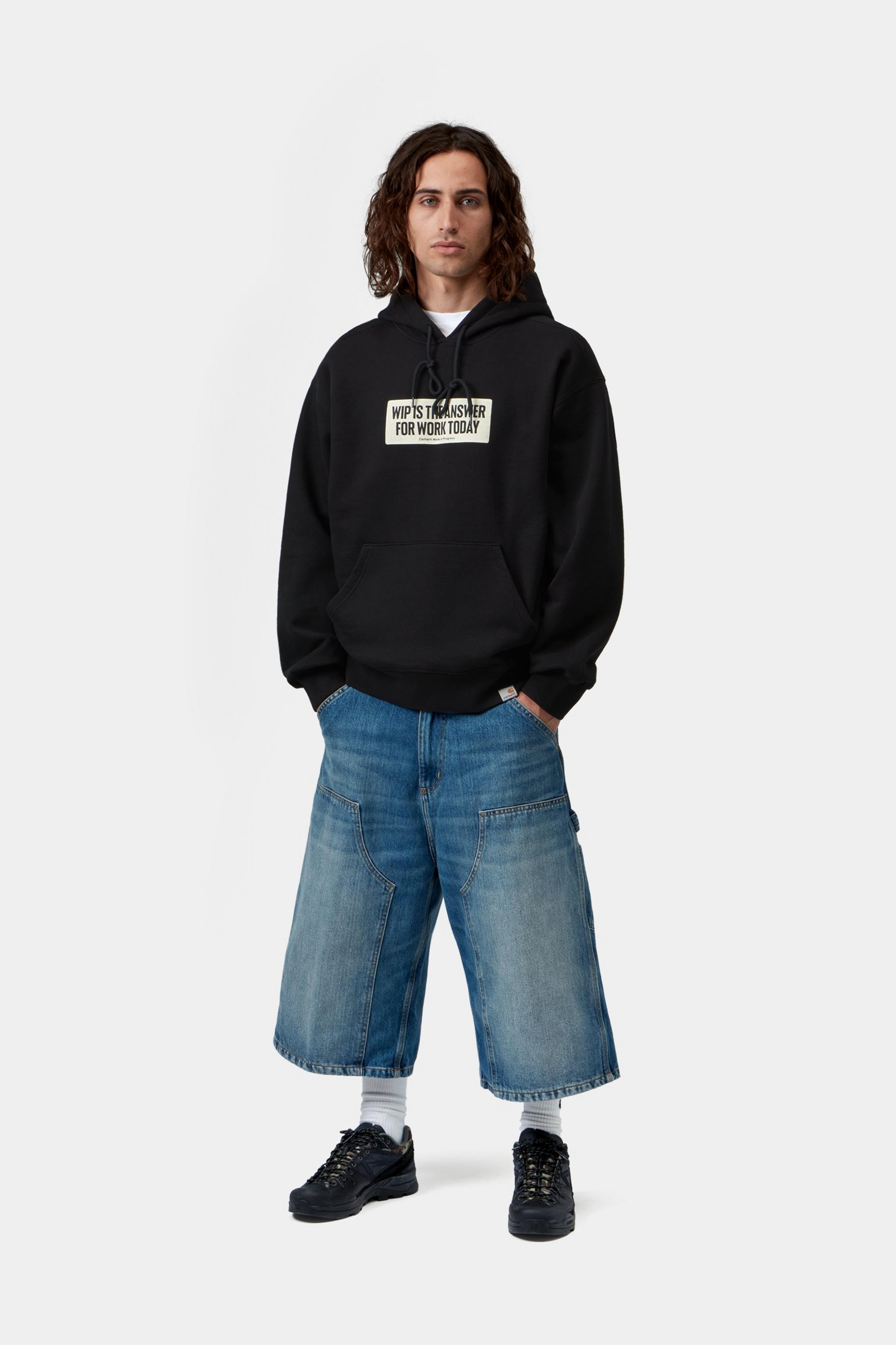 OG Double Knee Short (Long) - Blue, Old used wash