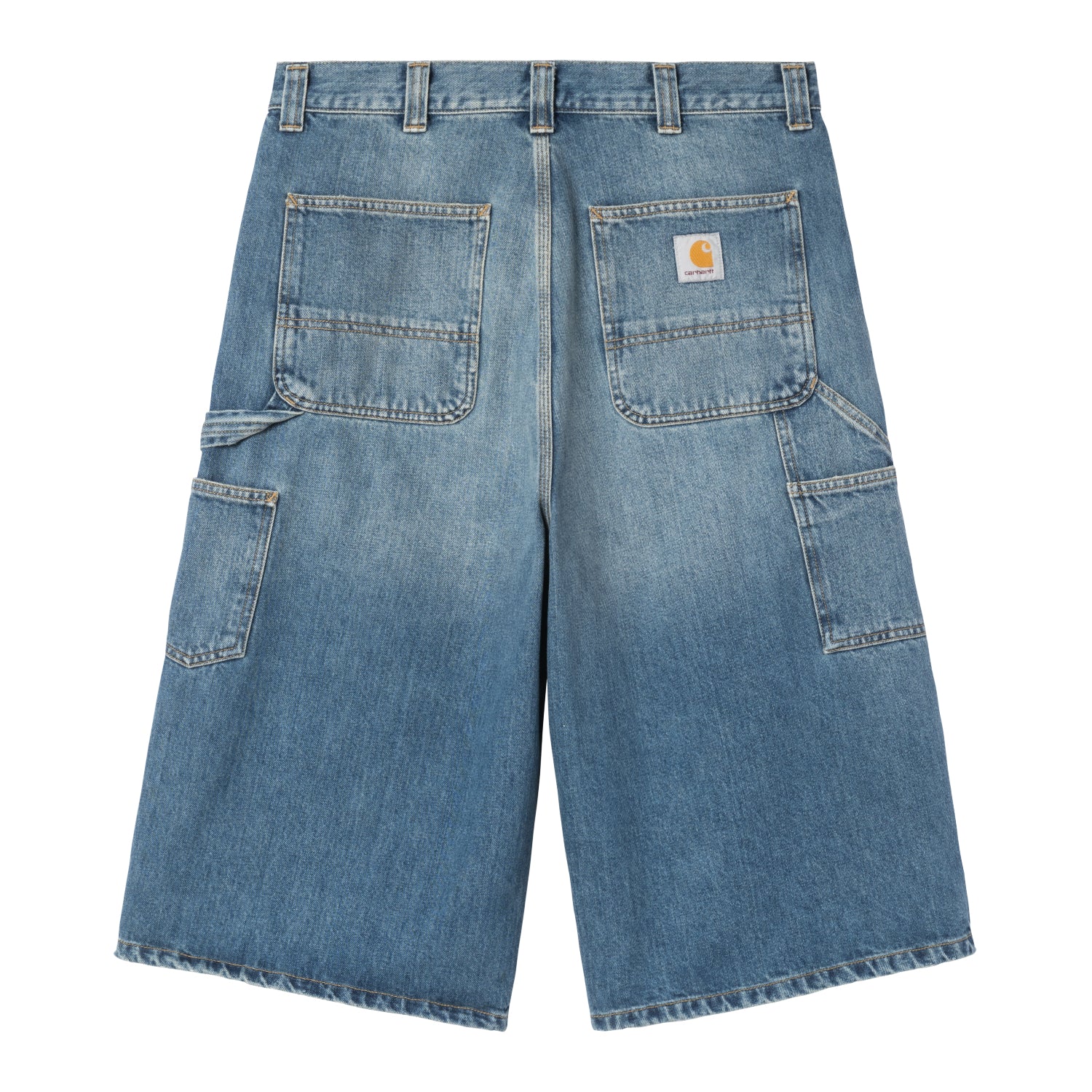 OG Double Knee Short (Long) - Blue, Old used wash