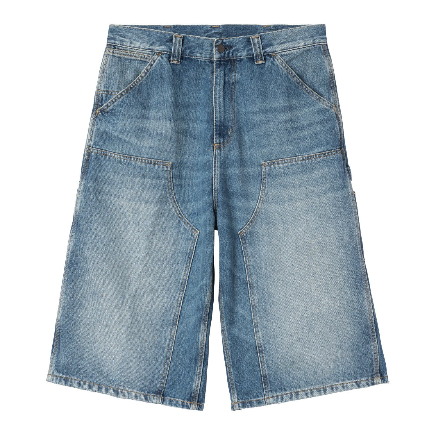 OG Double Knee Short (Long) - Blue, Old used wash