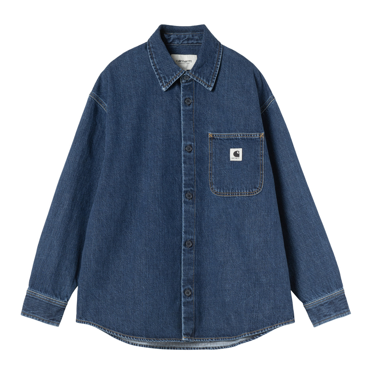 W' Marly Shirt Jac - Blue heavy stone wash