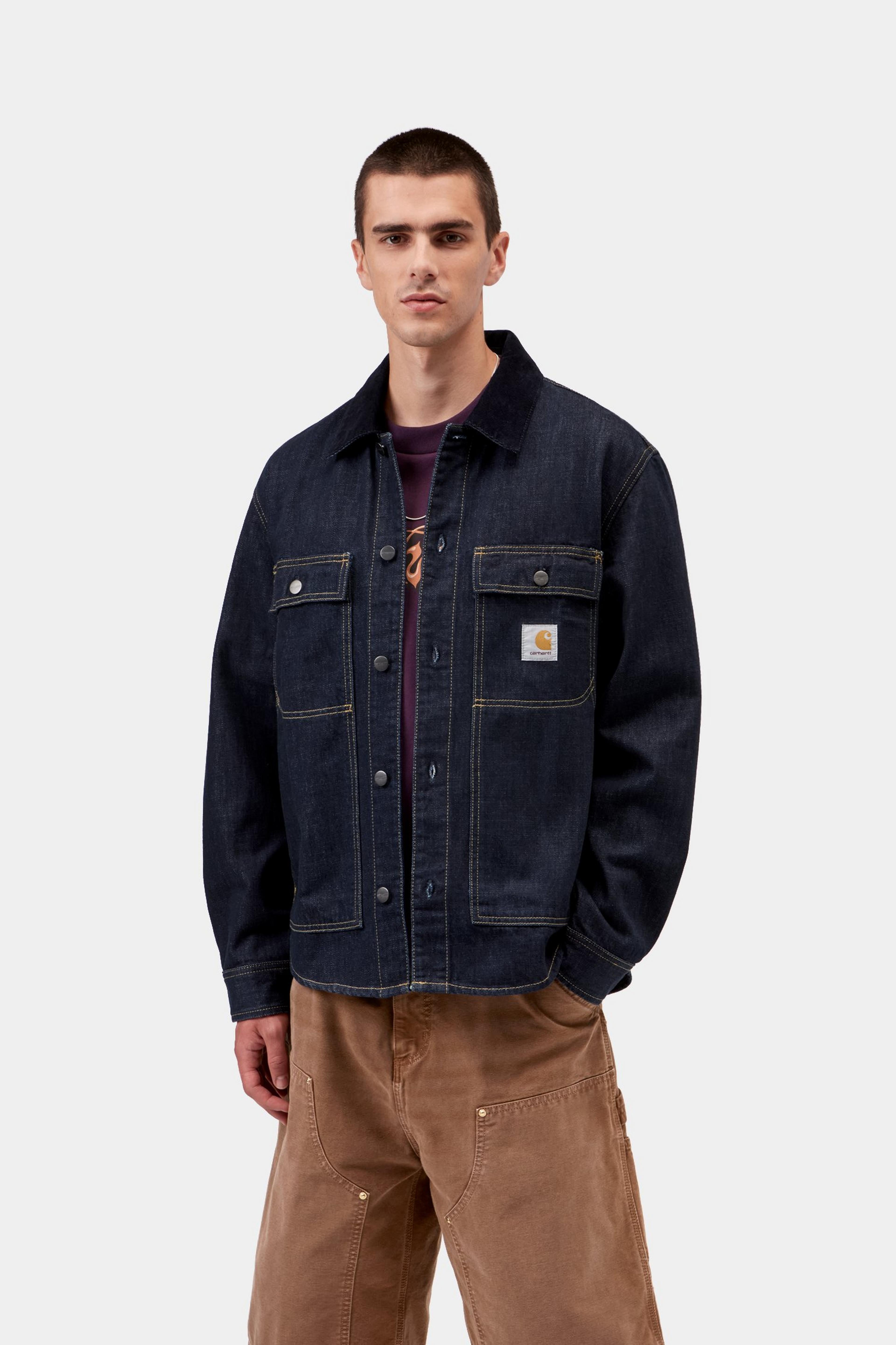 Oakland Shirt Jac - Blue / Dark Navy, Rinsed 2