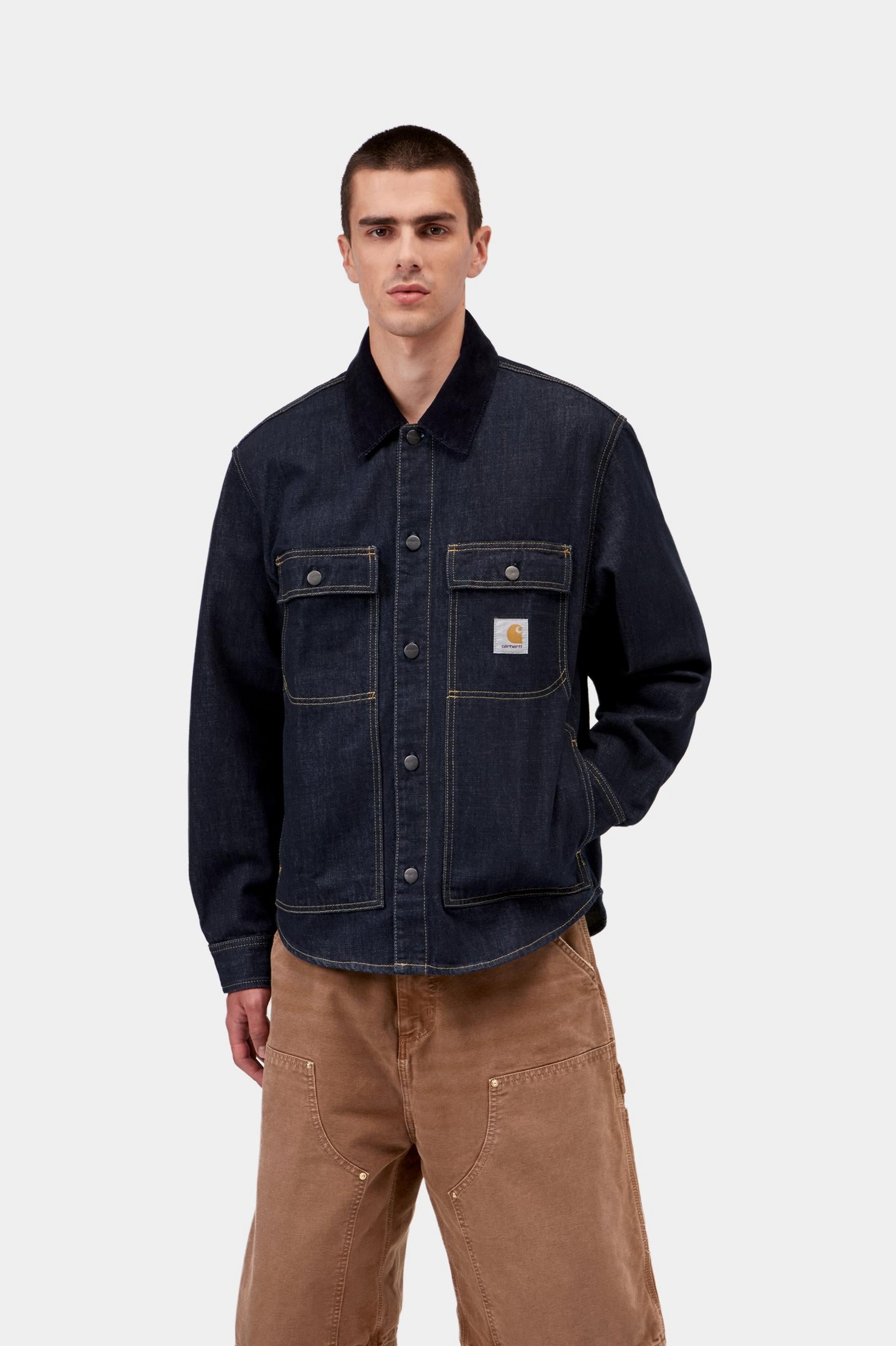 Oakland Shirt Jac - Blue / Dark Navy, Rinsed 4