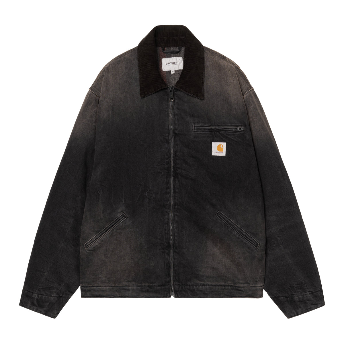OG Detroit Jacket - Black / Black tobacco used wash