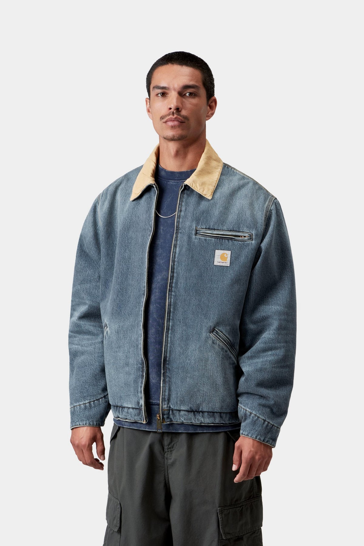 OG Detroit Jacket - Blue / Dusty H Brown old used wash