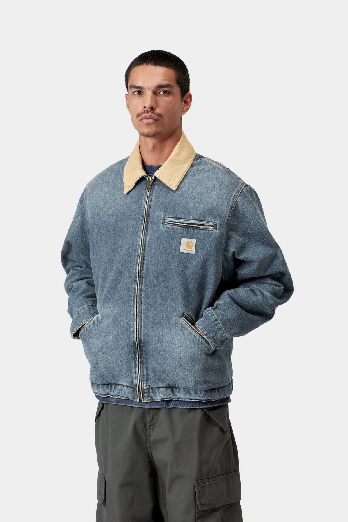 OG Detroit Jacket - Blue / Dusty H Brown old used wash