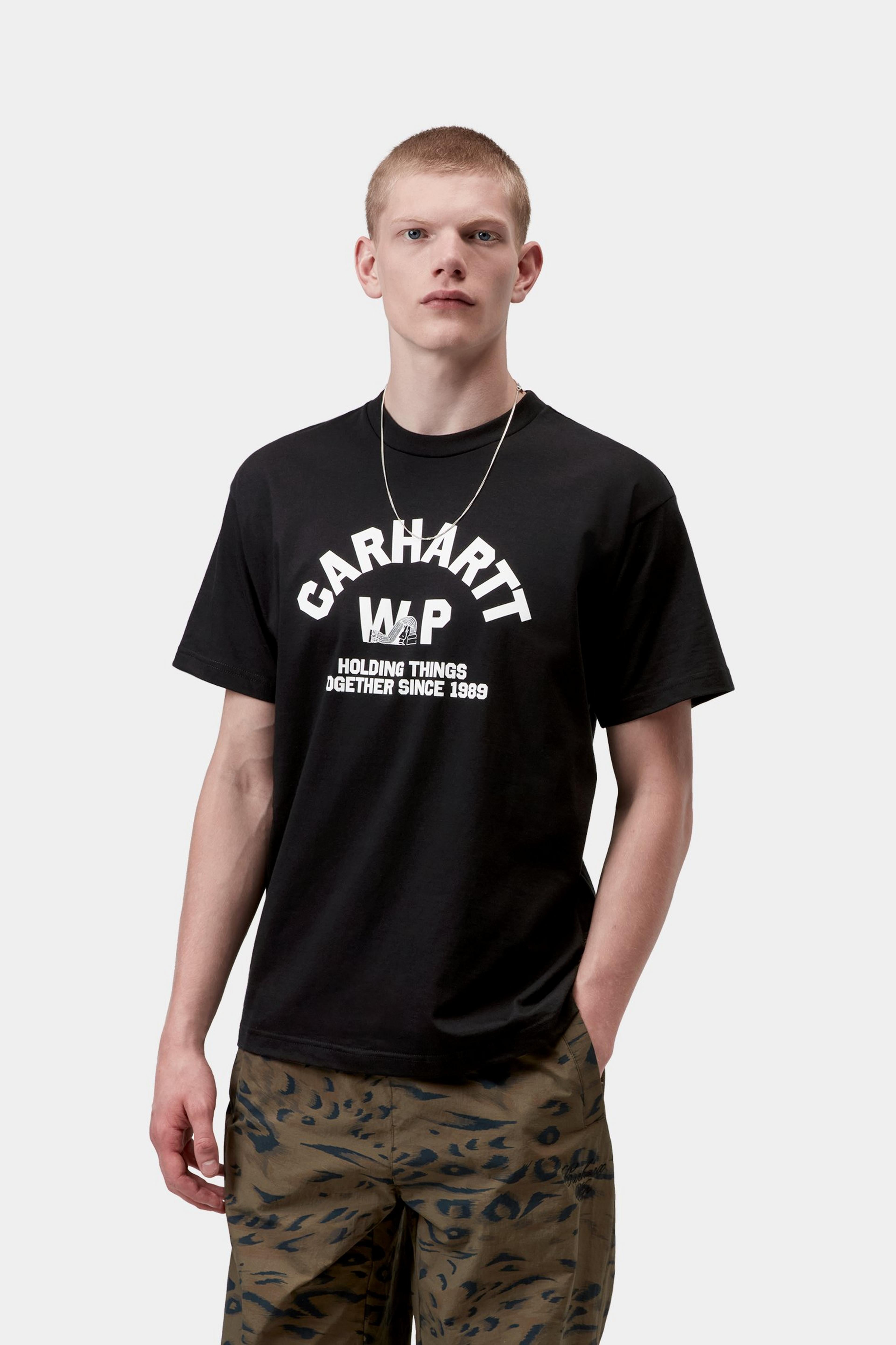 S/S Column T-Shirt - Black