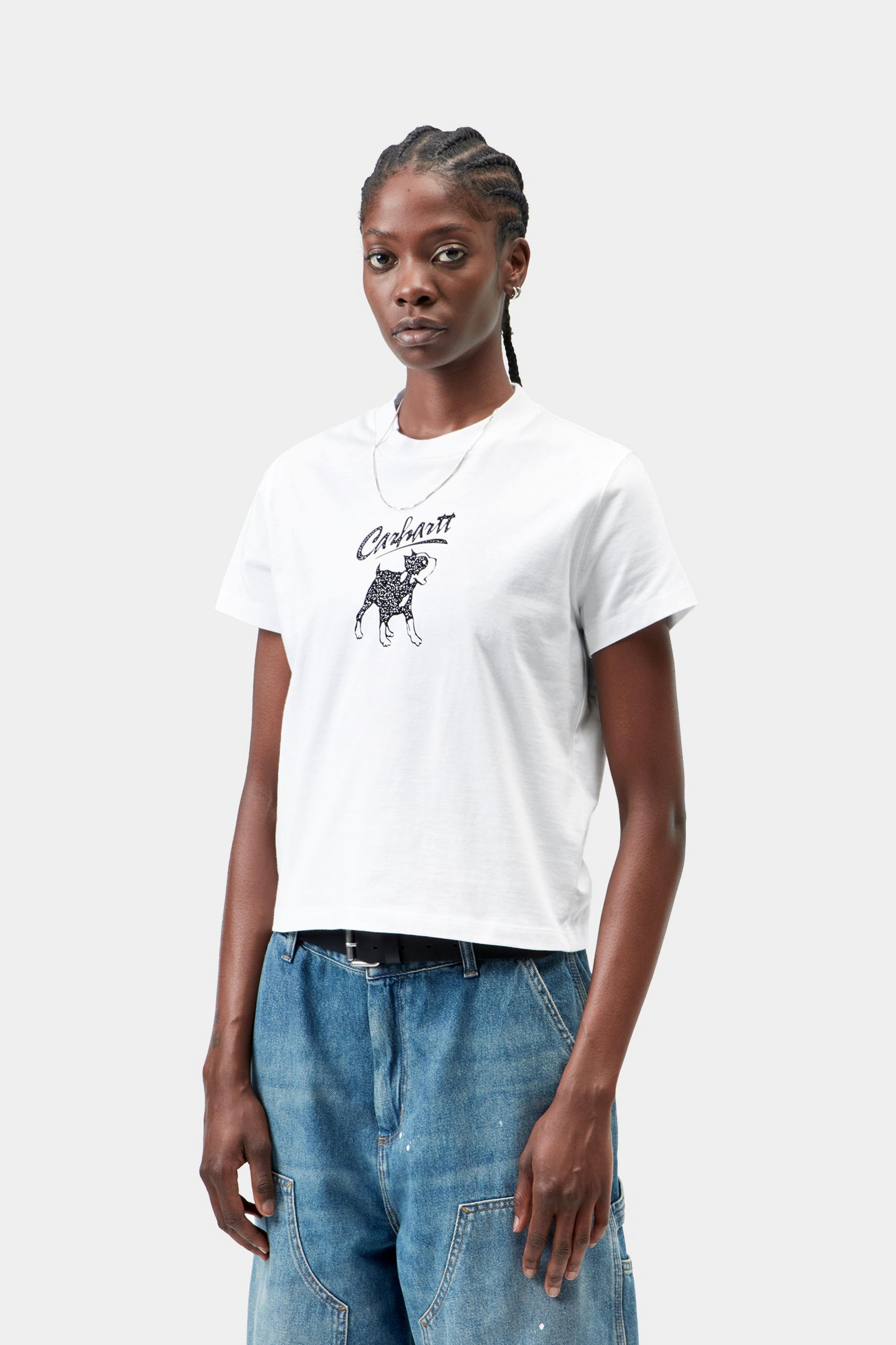 W' S/S Pup T-Shirt - White