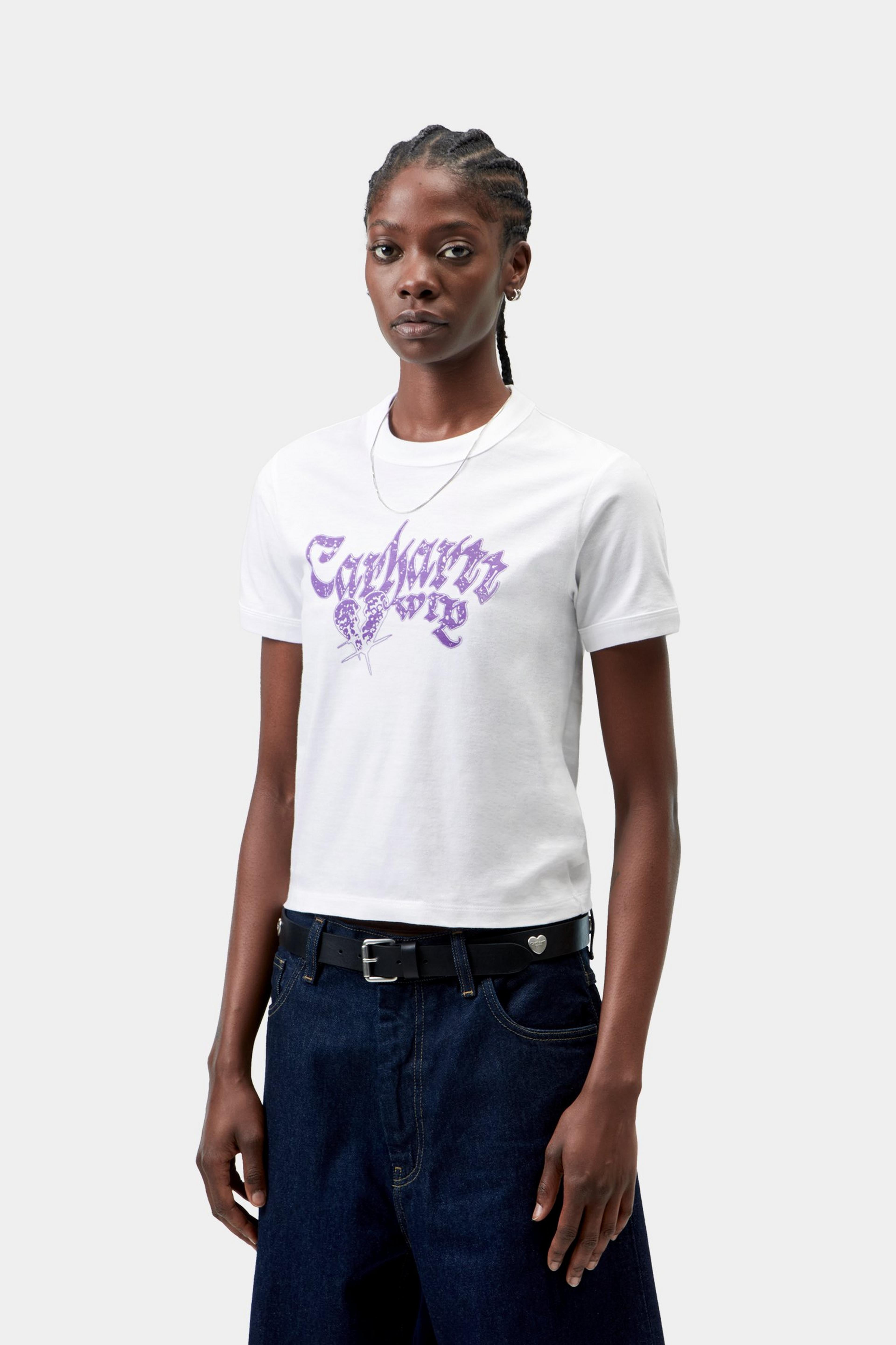 W' S/S Disenchant Ringer T-Shirt - White