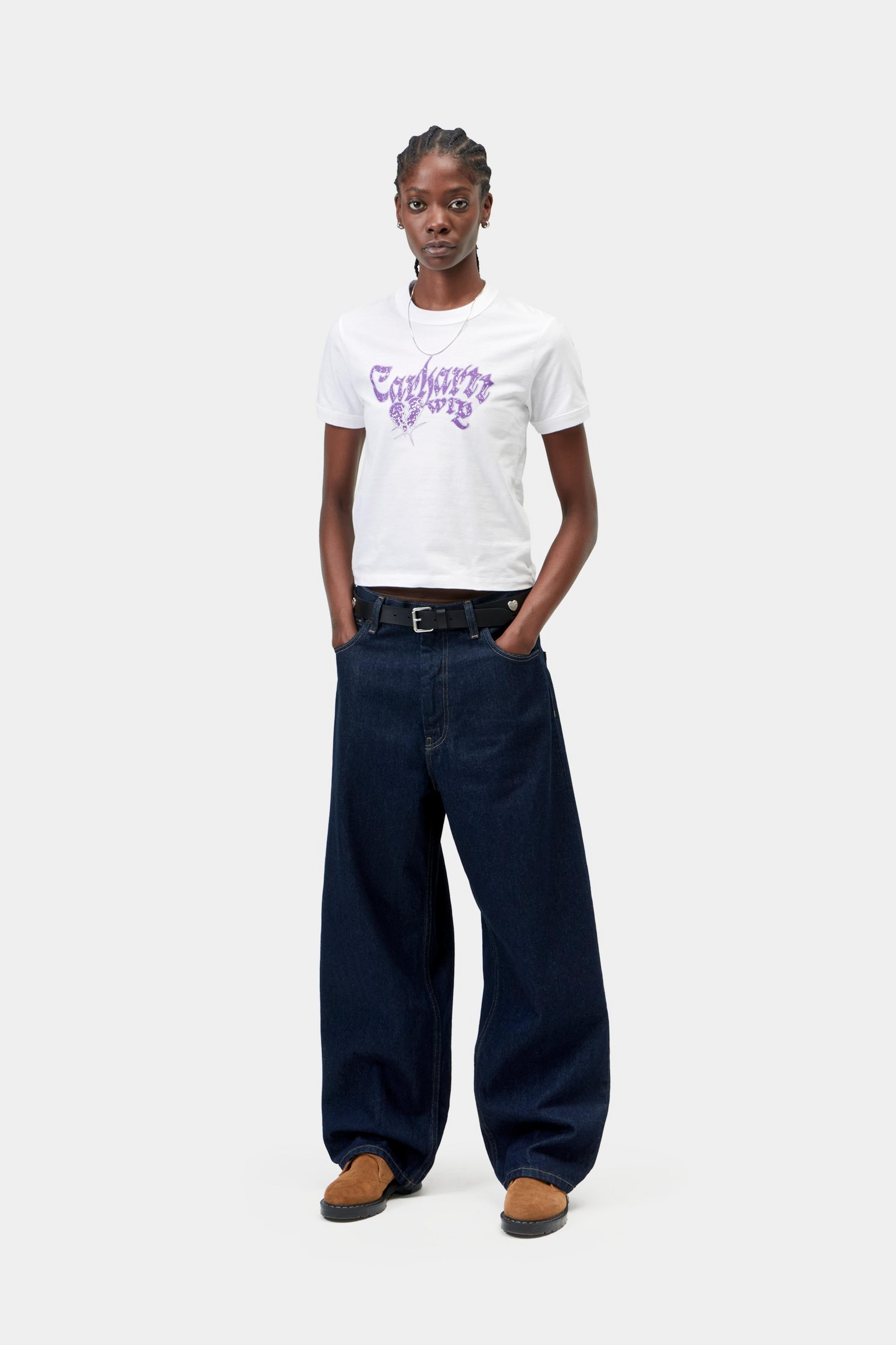 W' S/S Disenchant Ringer T-Shirt - White