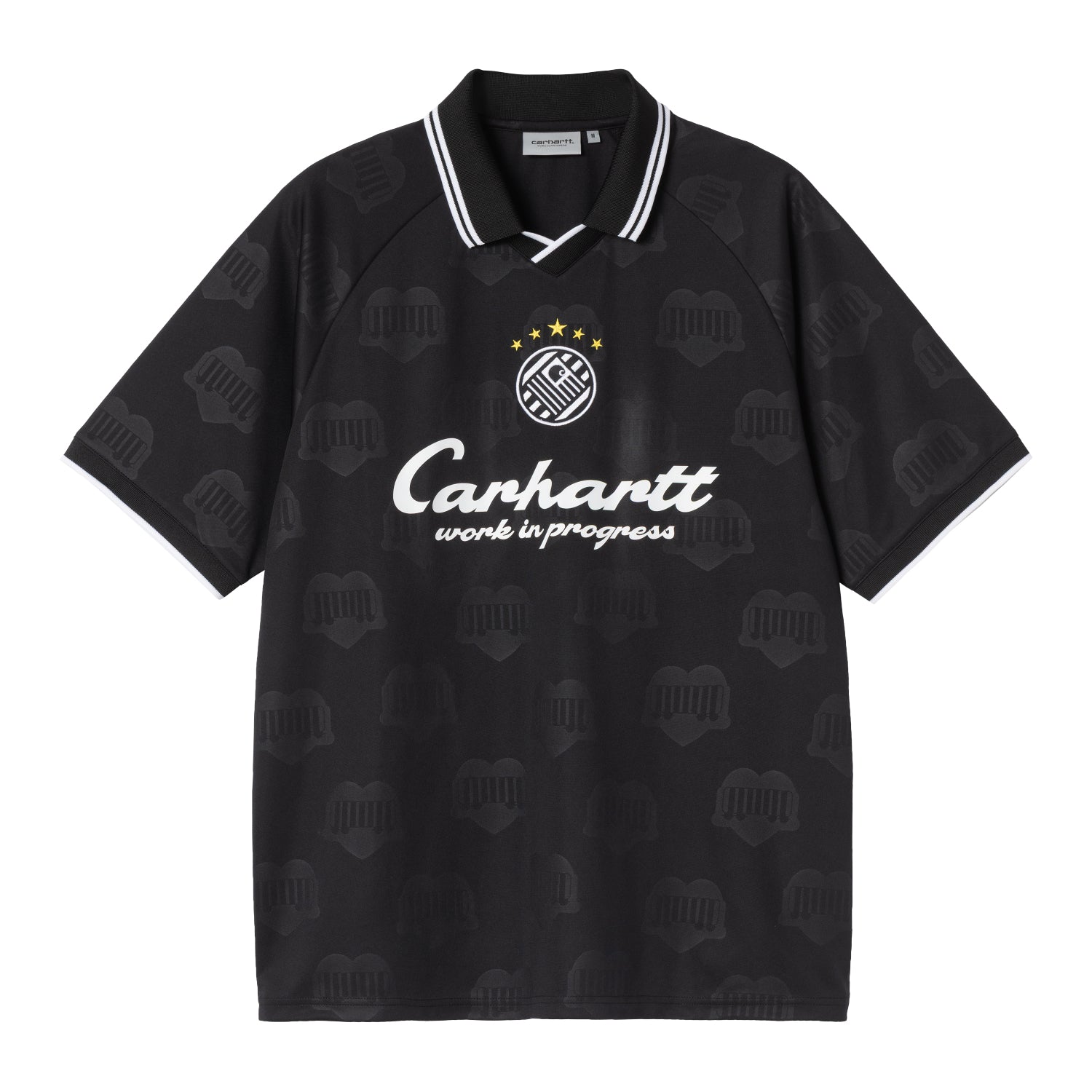 S/S Terrace Football T-Shirt - Heart Train Jacquard, Black