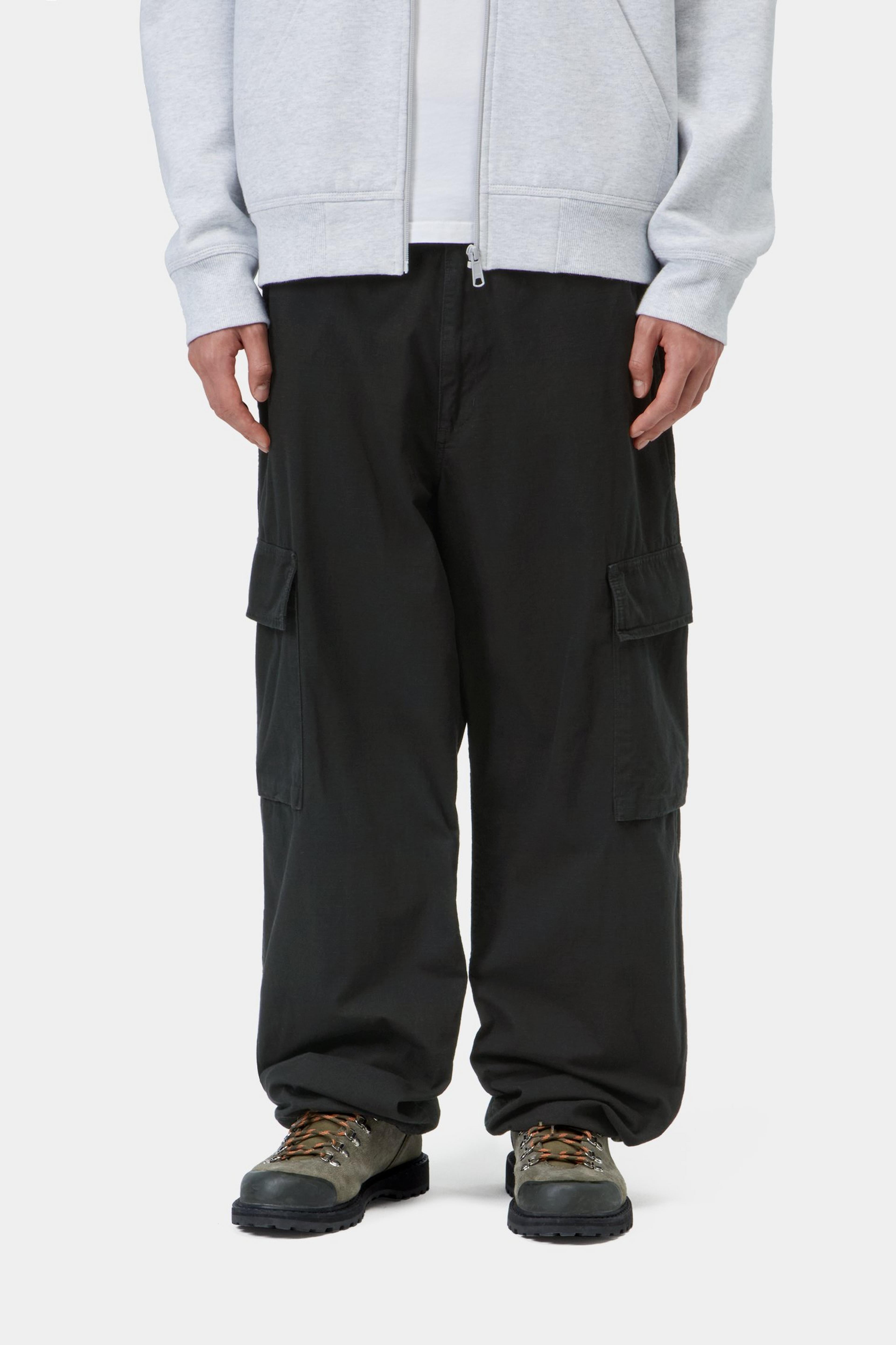 Kade Cargo Pant - Black, Garment dyed