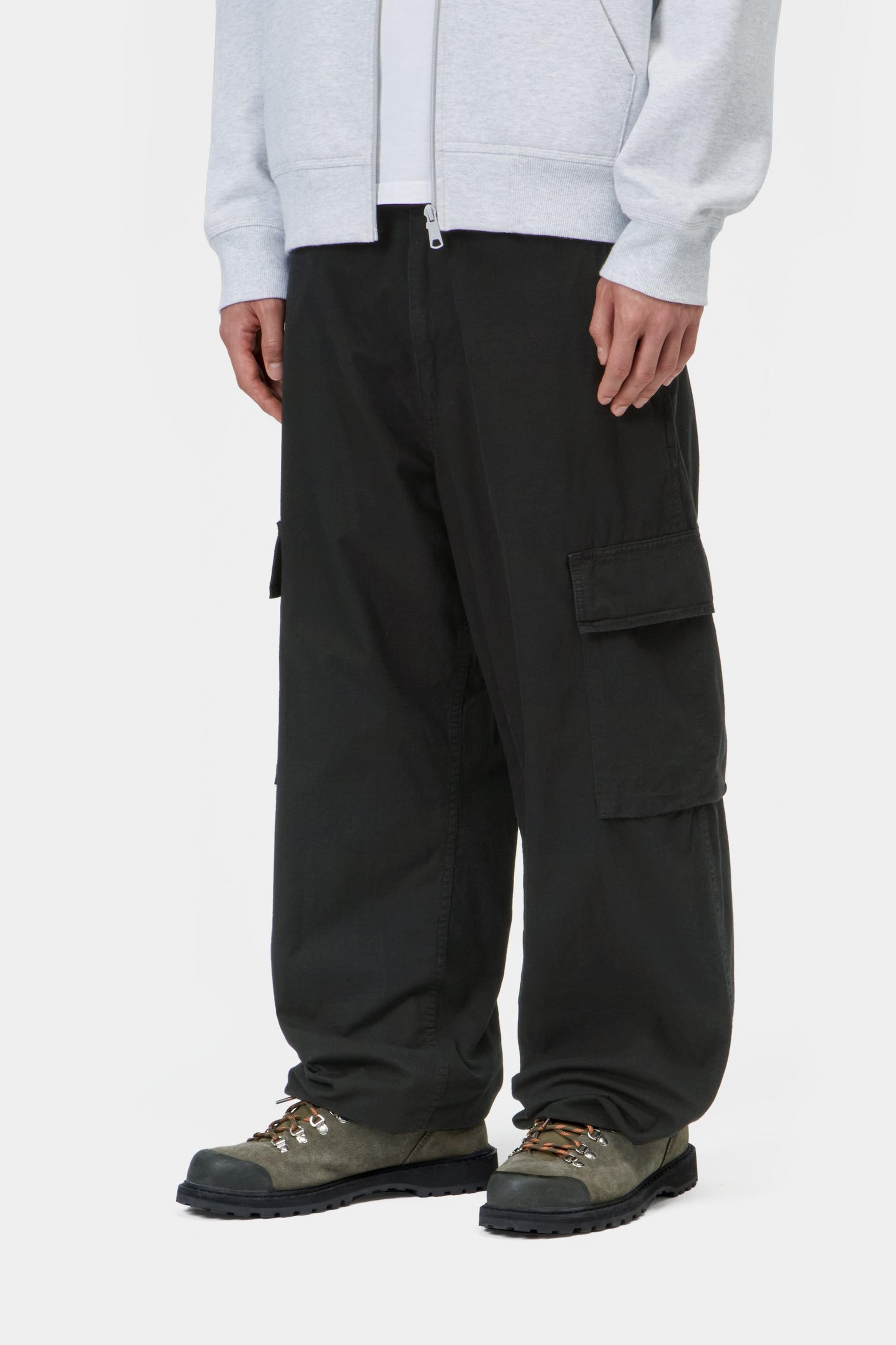 Kade Cargo Pant - Black, Garment dyed