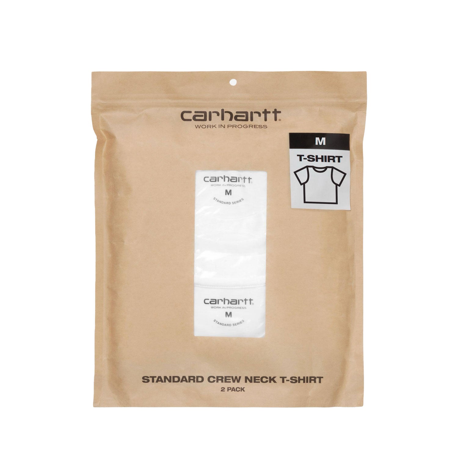 Standard Crew Neck T-Shirt - White+White