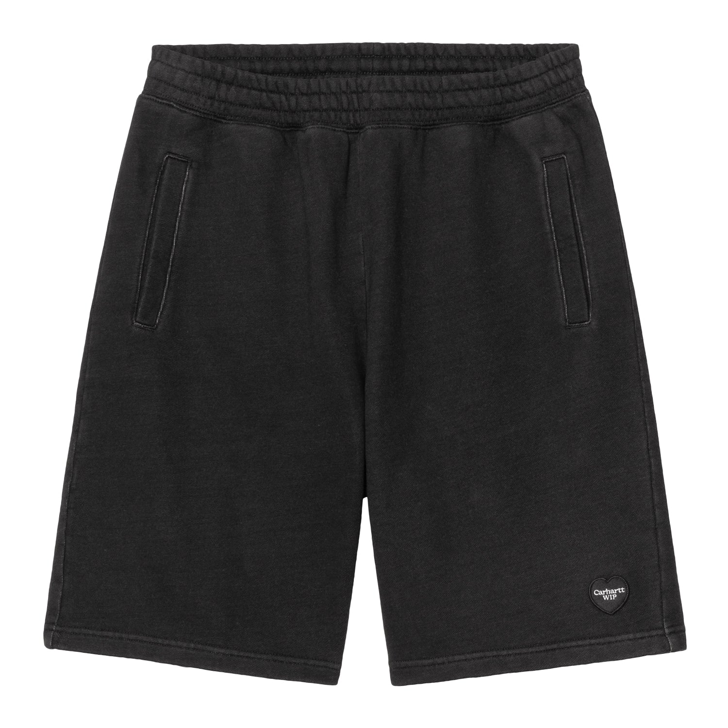INGO SWEAT SHORT - Black (garment dyed)