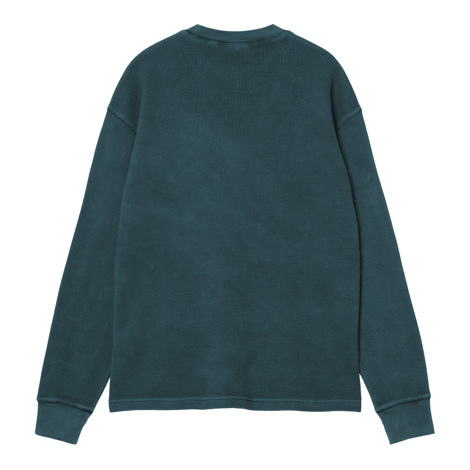 L/S VISTA WAFFLE T-SHIRT - Deep Lagoon (garment dyed) 2