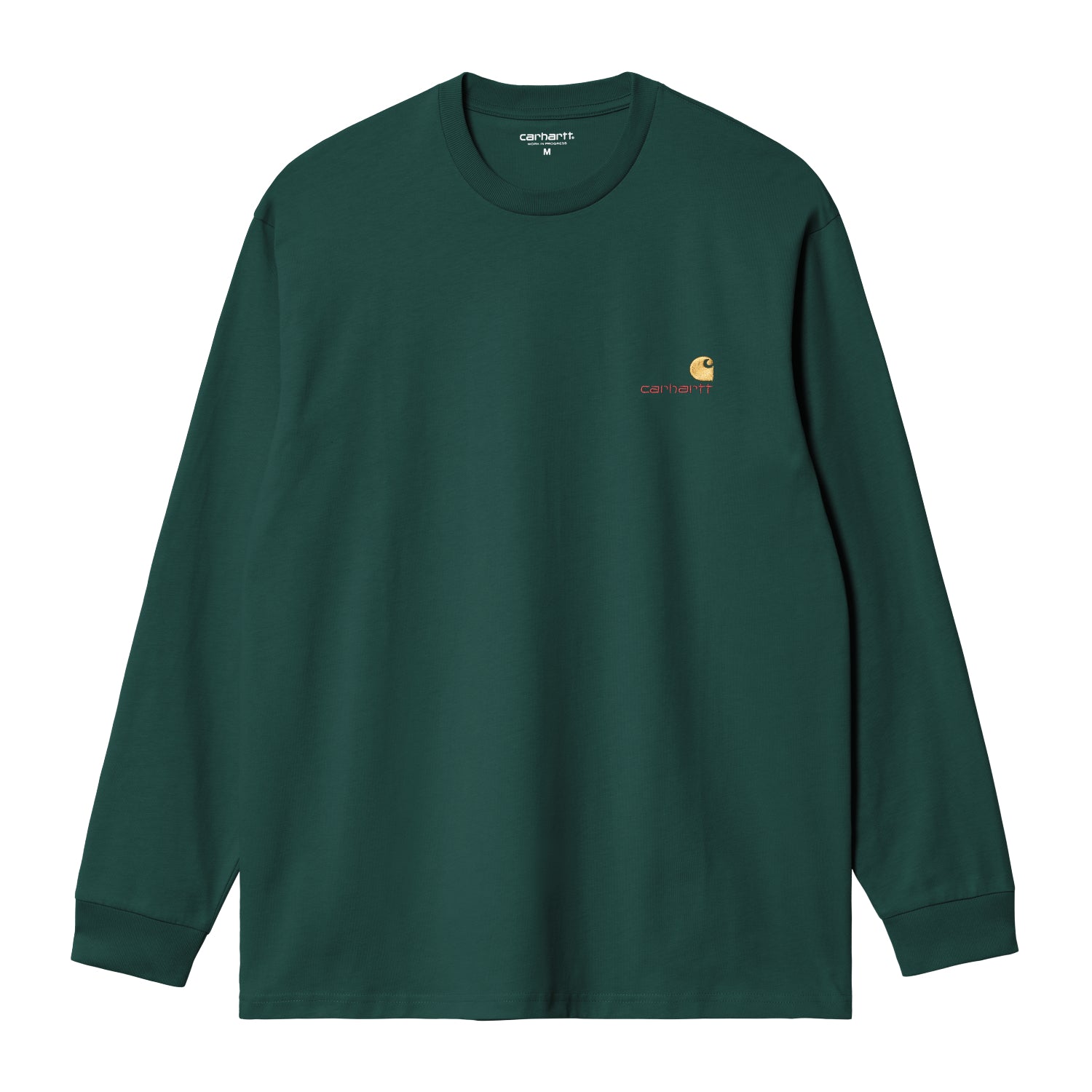 L/S AMERICAN SCRIPT T-SHIRT - Dark Fir