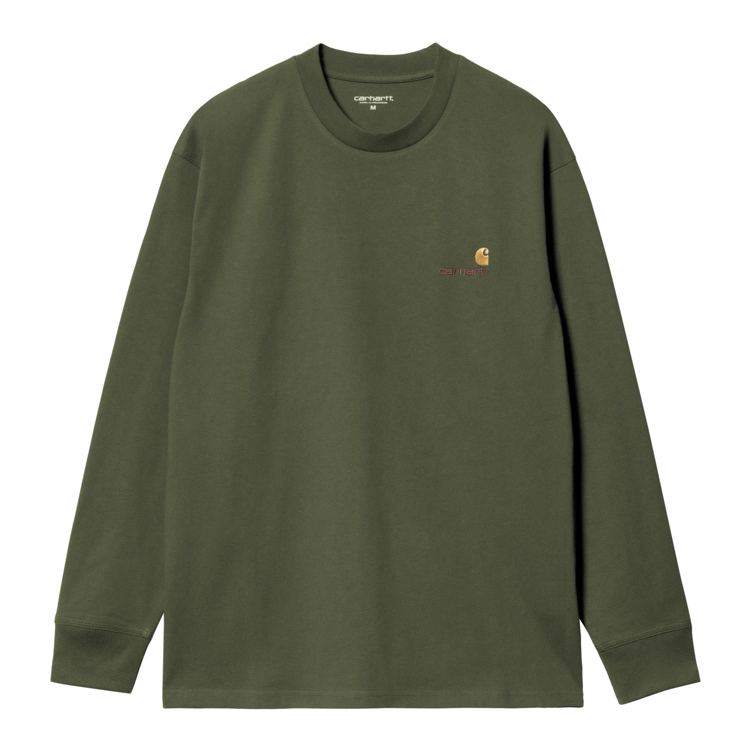 L/S AMERICAN SCRIPT T-SHIRT - Tarragon 1