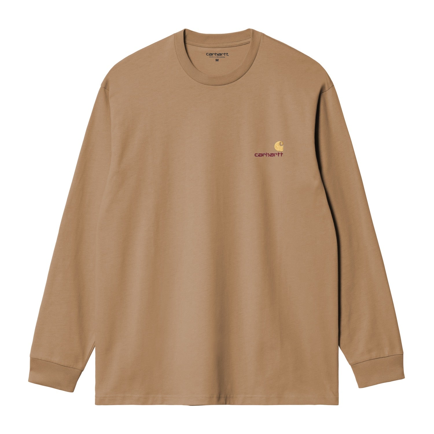 L/S AMERICAN SCRIPT T-SHIRT - Peanut