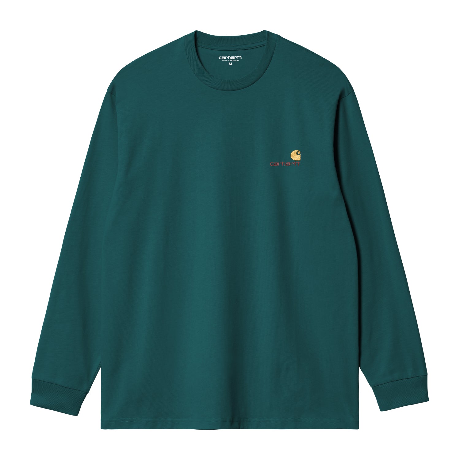 L/S AMERICAN SCRIPT T-SHIRT - Malachite 1