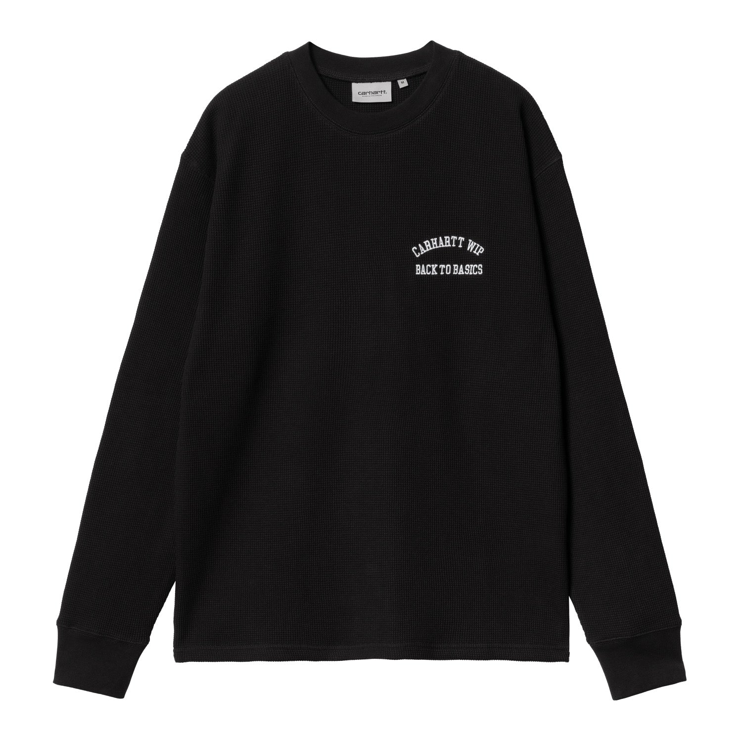 L/S BASICS SCRIPT T-SHIRT - Black / White