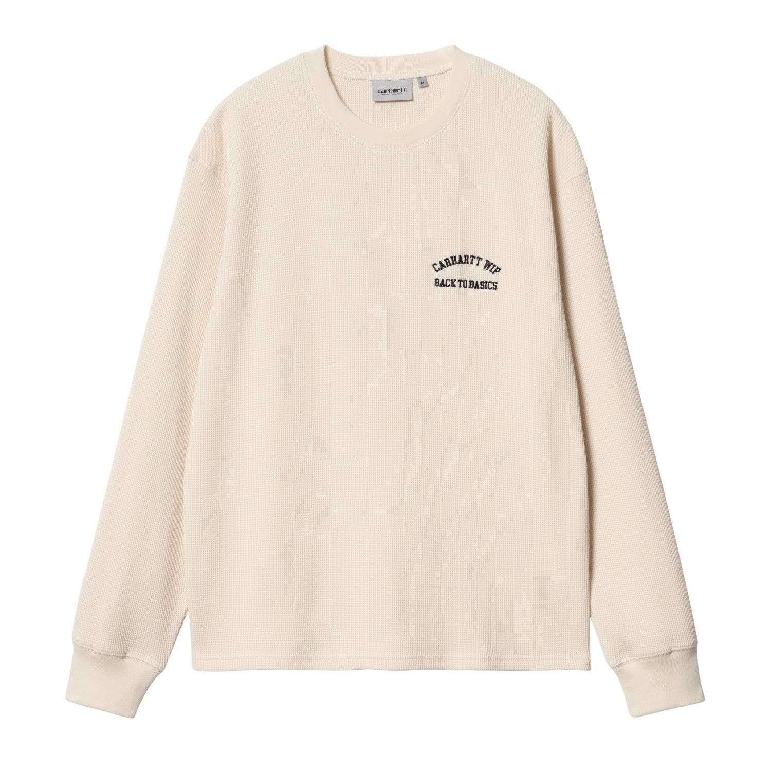 L/S BASICS SCRIPT T-SHIRT - Natura / Black