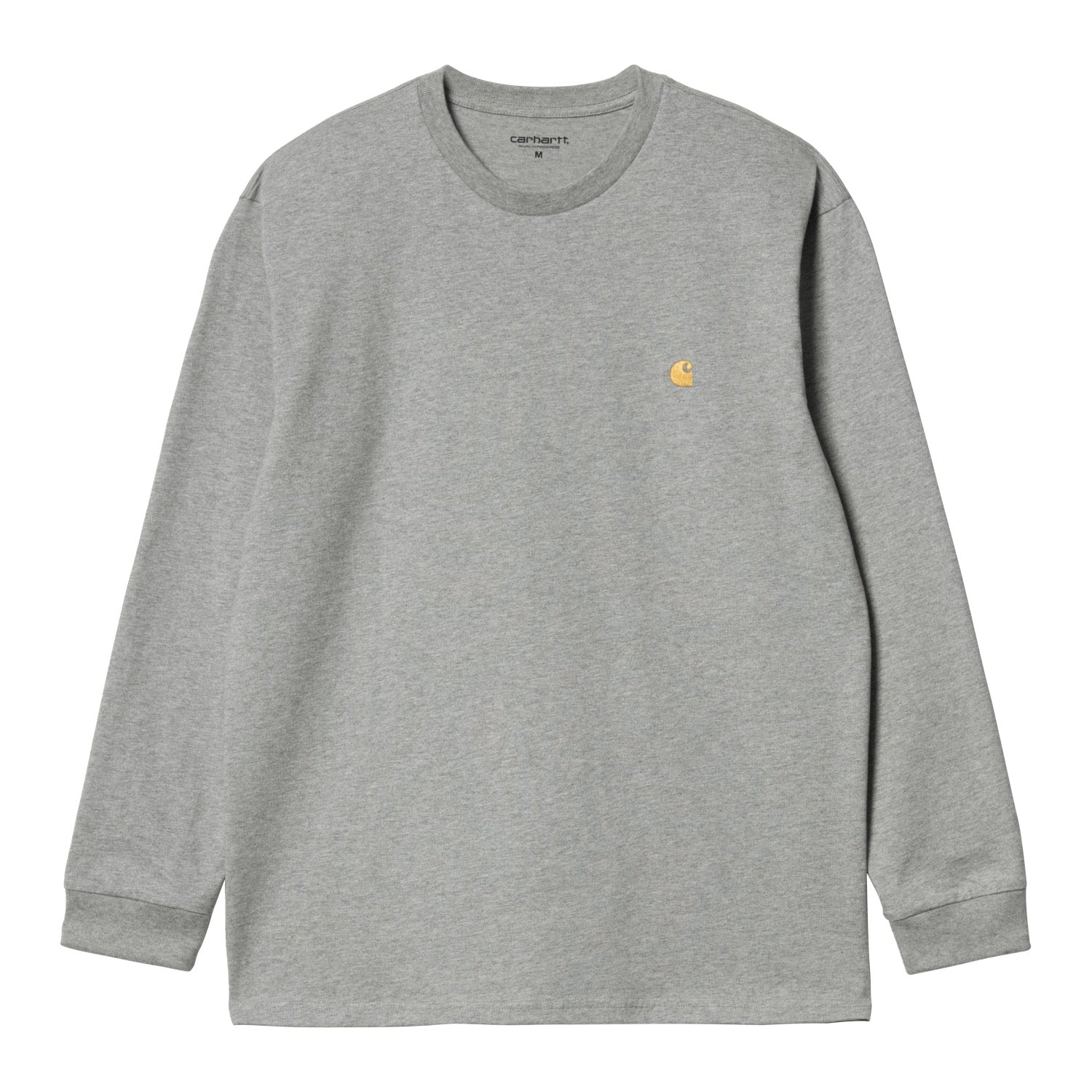 L/S CHASE T-SHIRT - Grey Heather / Gold