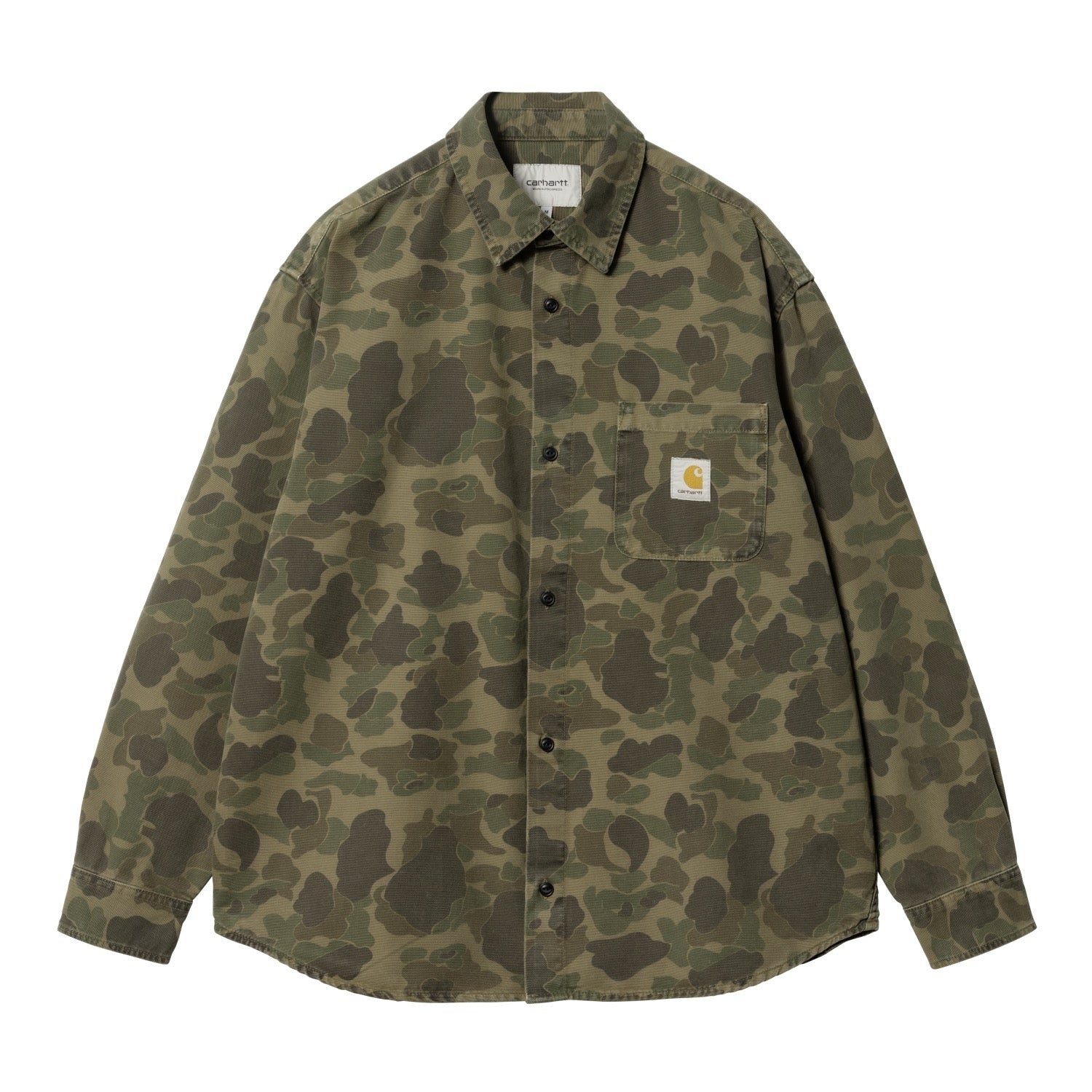 L/S DUCK SHIRT - Camo Duck, Green / Office Green