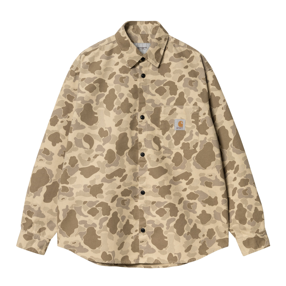 L/S DUCK SHIRT - Camo Duck, Desert (stone washed) 1