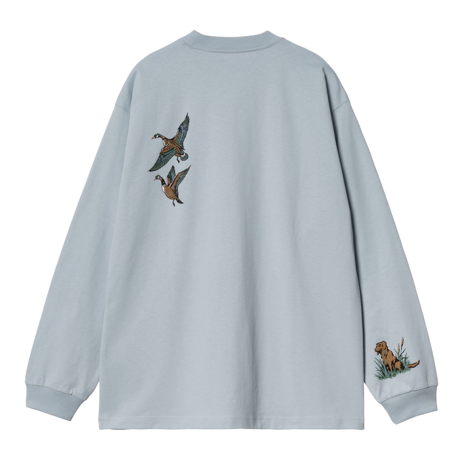 L/S DUCKS T-SHIRT - Misty Sky