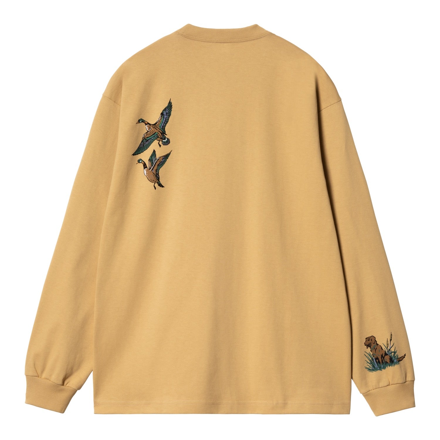 L/S DUCKS T-SHIRT - Bourbon