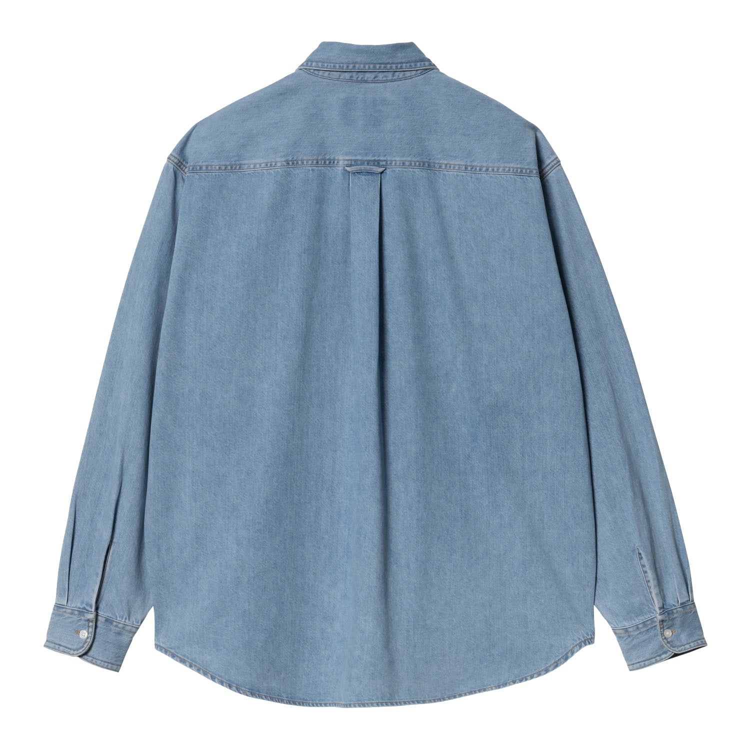 L/S LUCAS SHIRT - Blue (bleached)