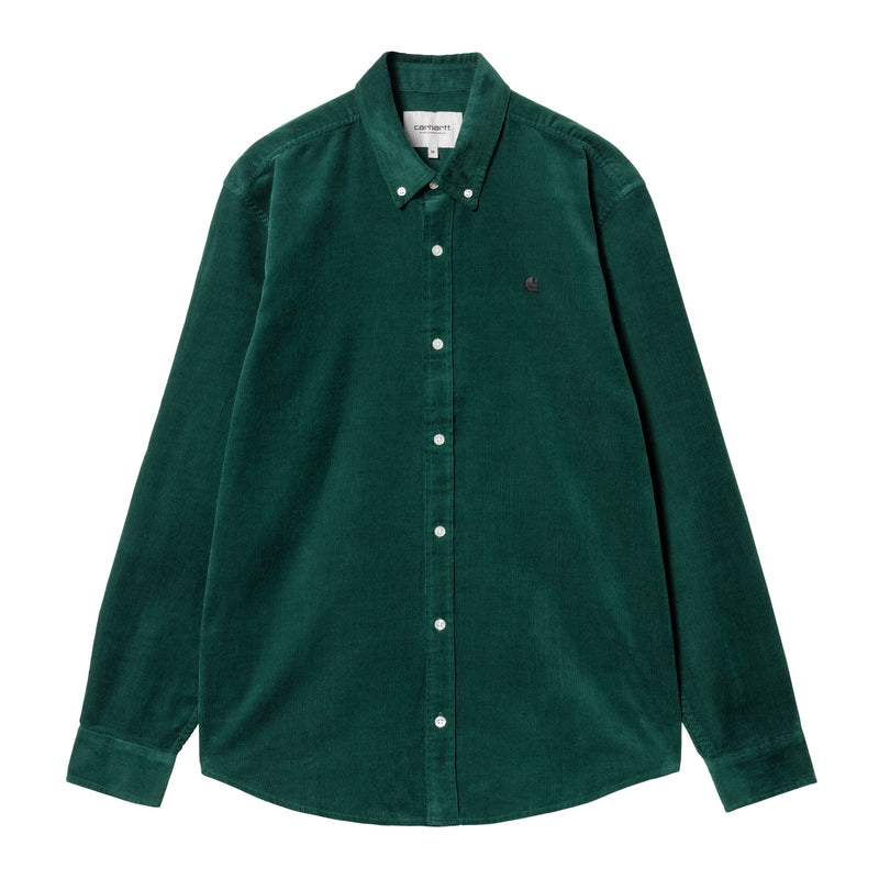 ロングスリーブマディソンファインコードシャツ