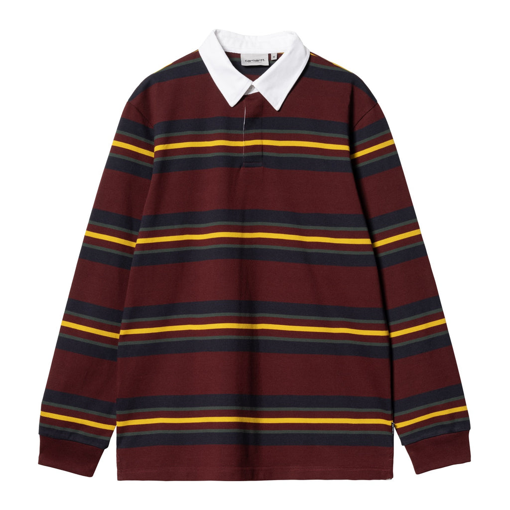 L/S OREGON RUGBY SHIRT - Starco Stripe, Bordeaux