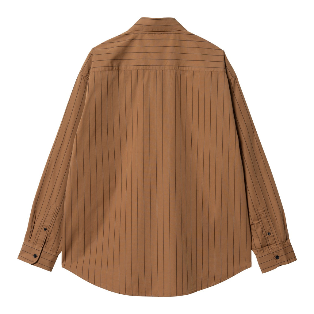 L/S ORLEAN SHIRT - Orlean Stripe, Hamilton Brown / Black