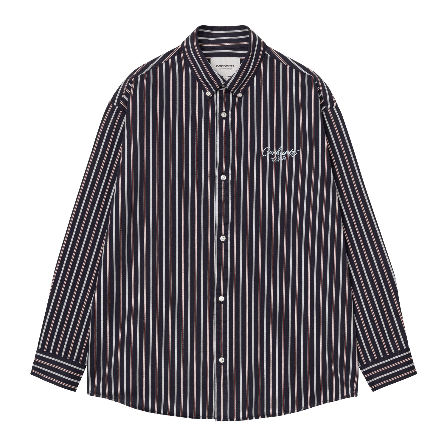 L/S PALANCE SHIRT  - Palance Stripe, Dark Navy