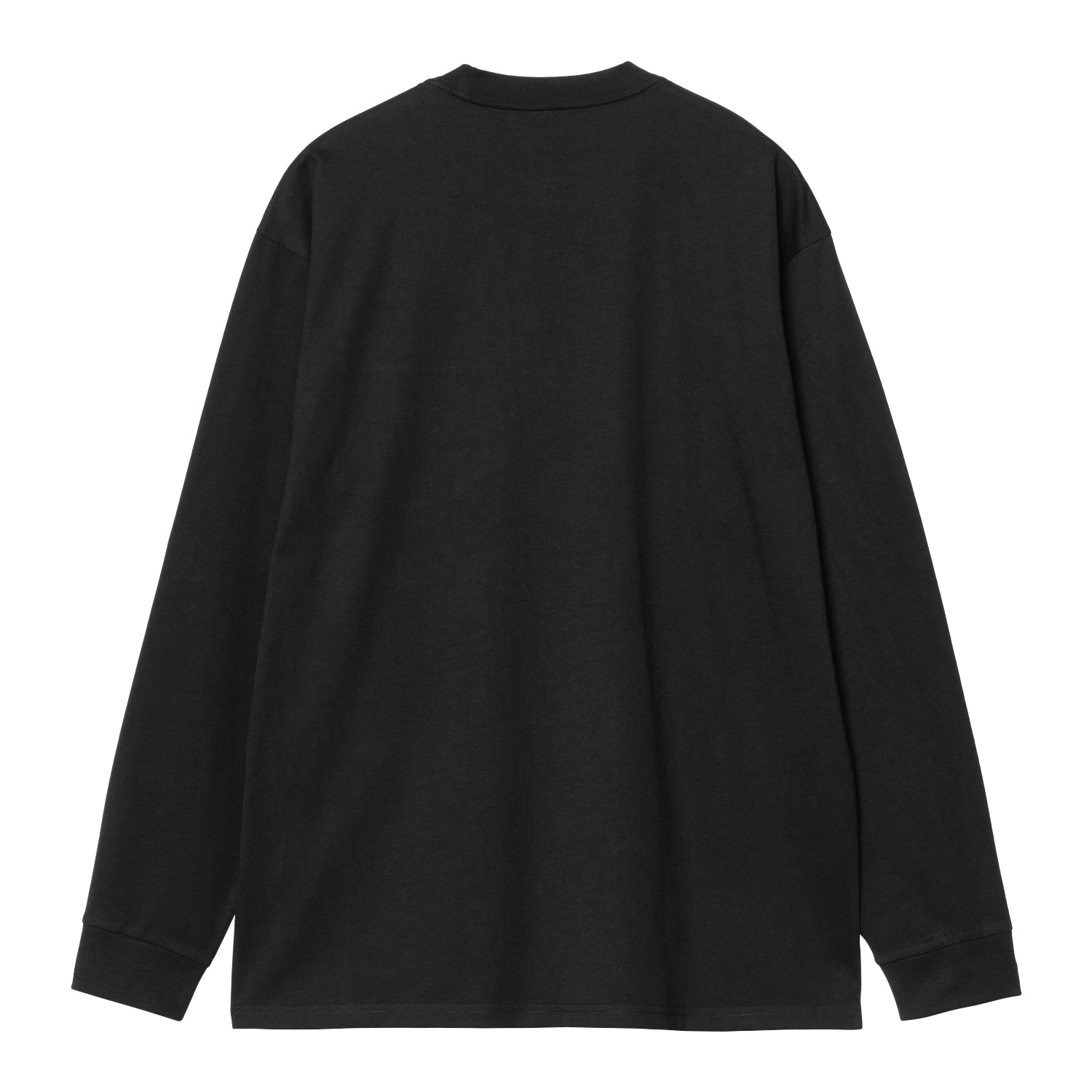 L/S POCKET HEART T-SHIRT - Black /Black