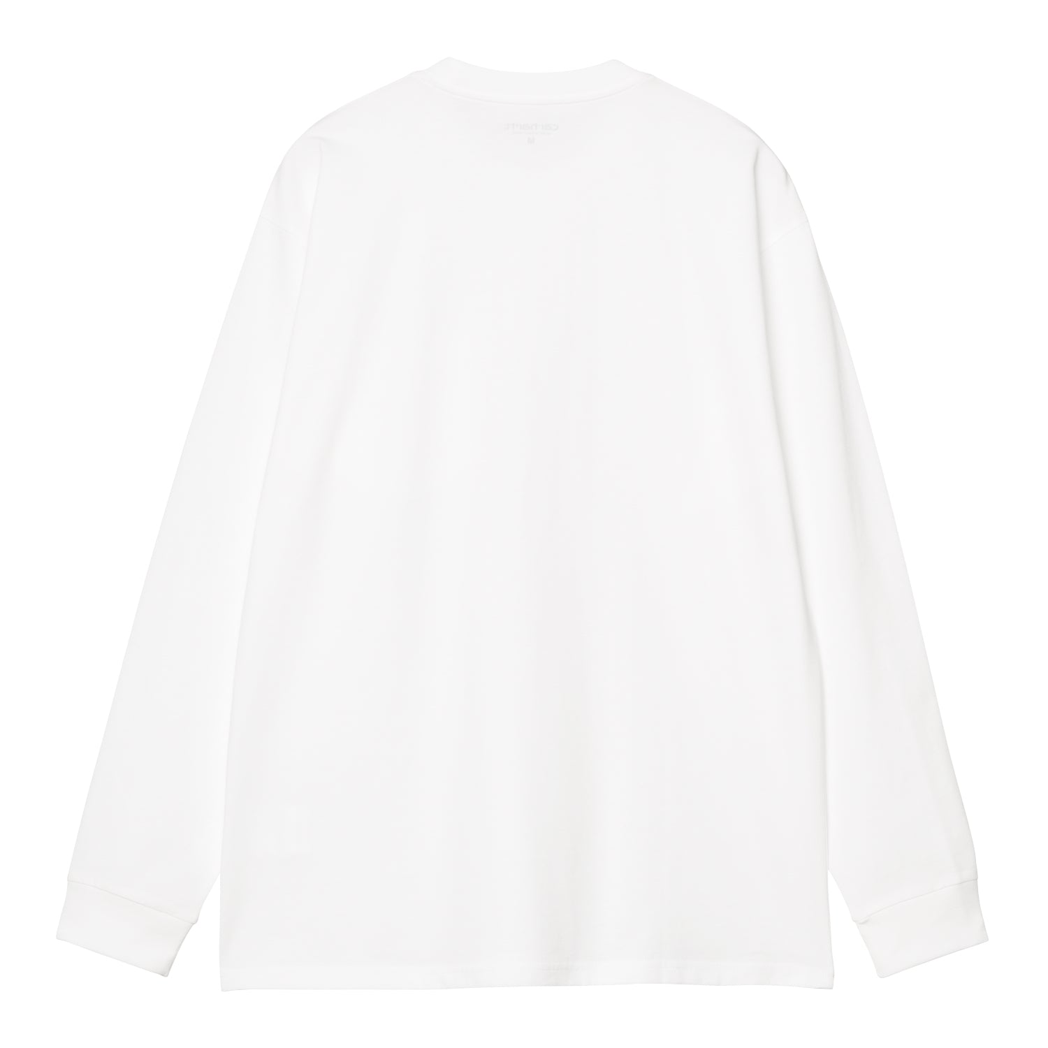 L/S POCKET HEART T-SHIRT - White / Red