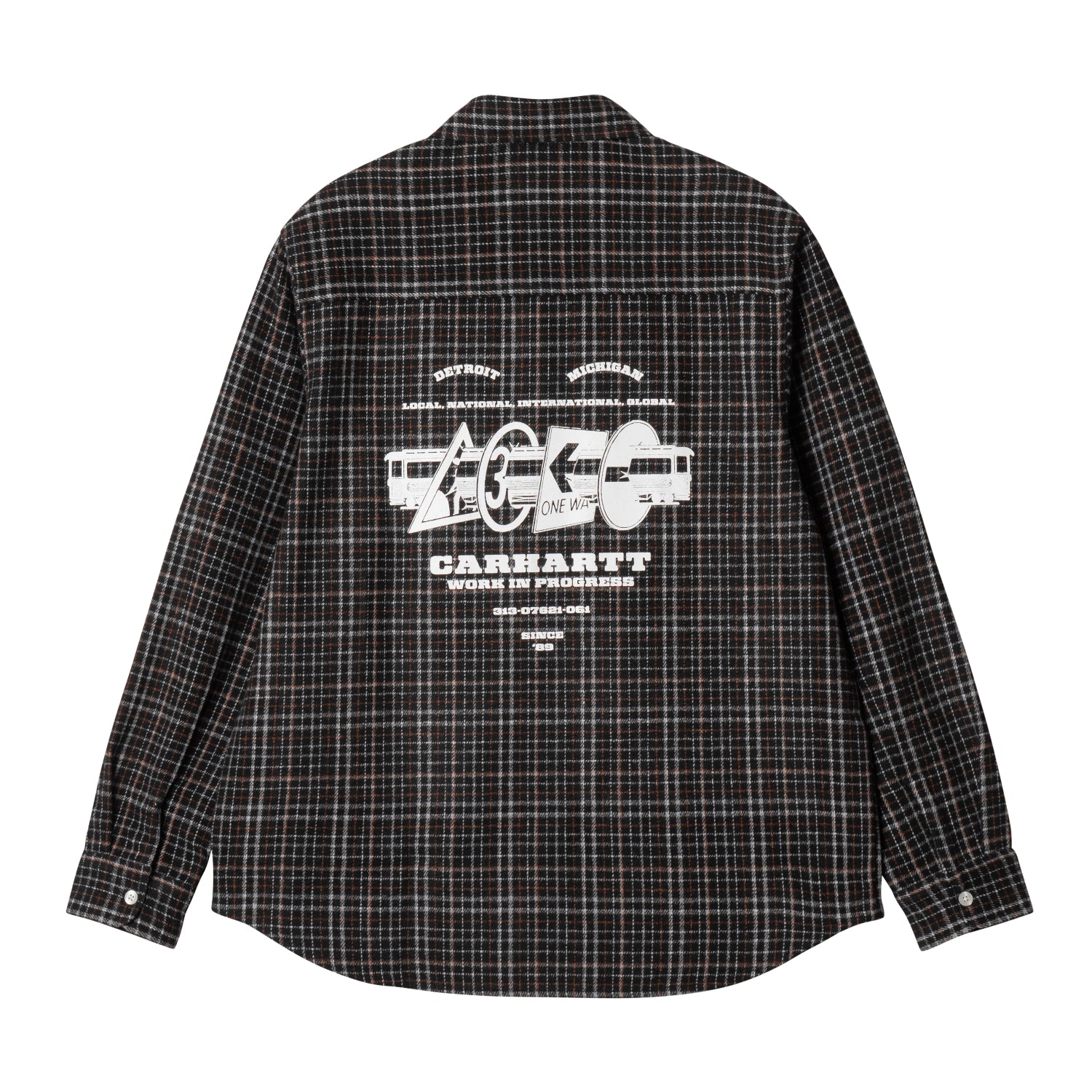 L/S RUNAWAY MILLETT SHIRT - Millett Check, Black / Wax