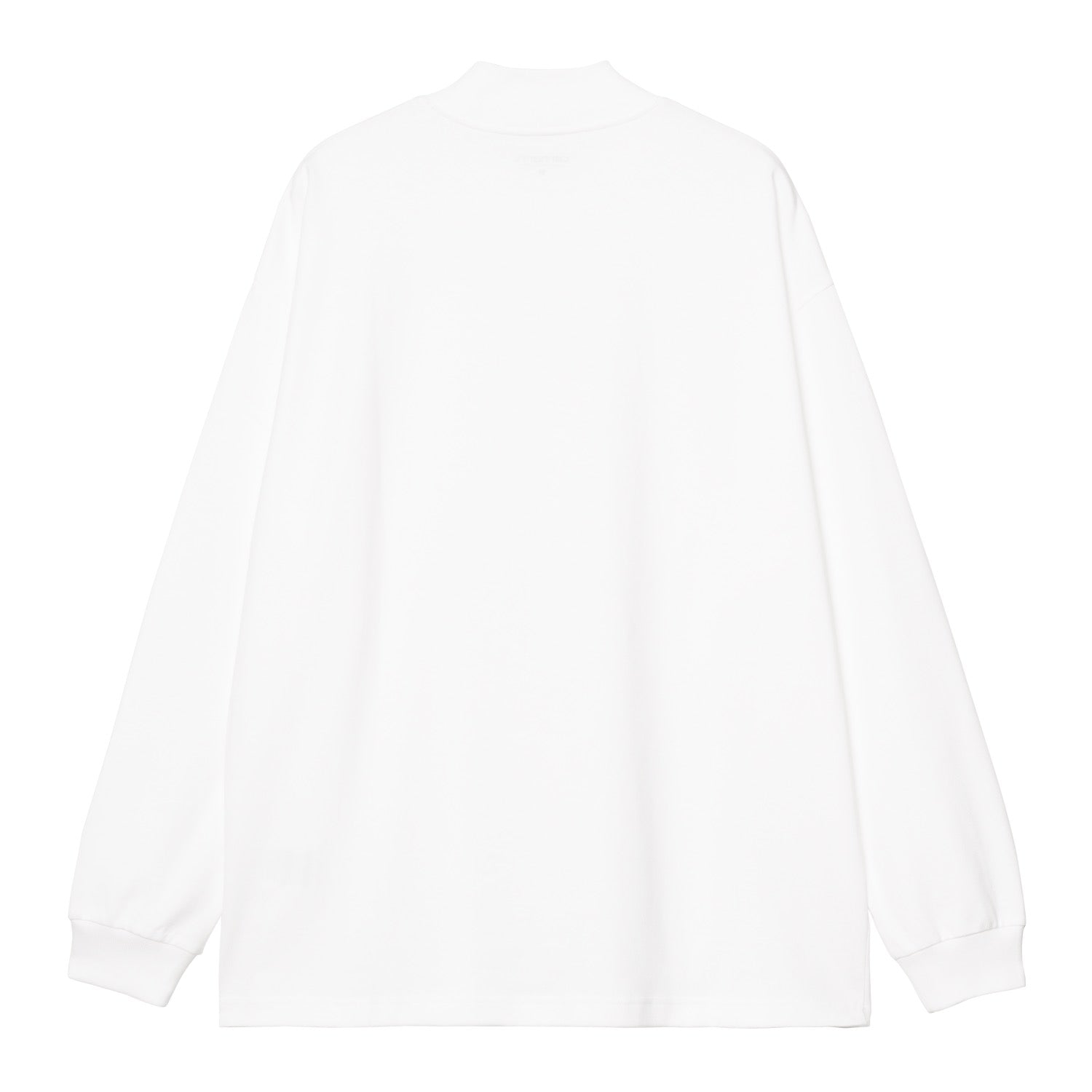 L/S SCRIPT MOCKNECK T-SHIRT - White