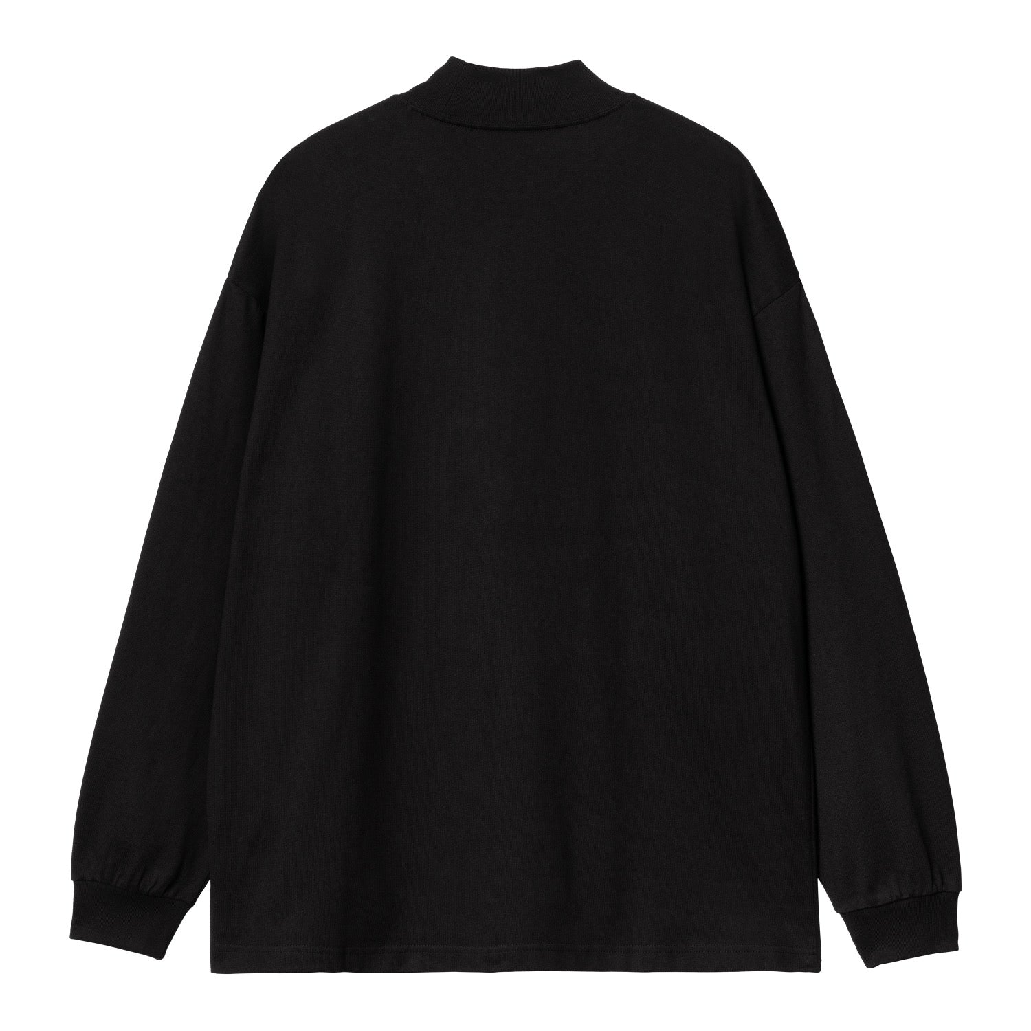 L/S SCRIPT MOCKNECK T-SHIRT - Black