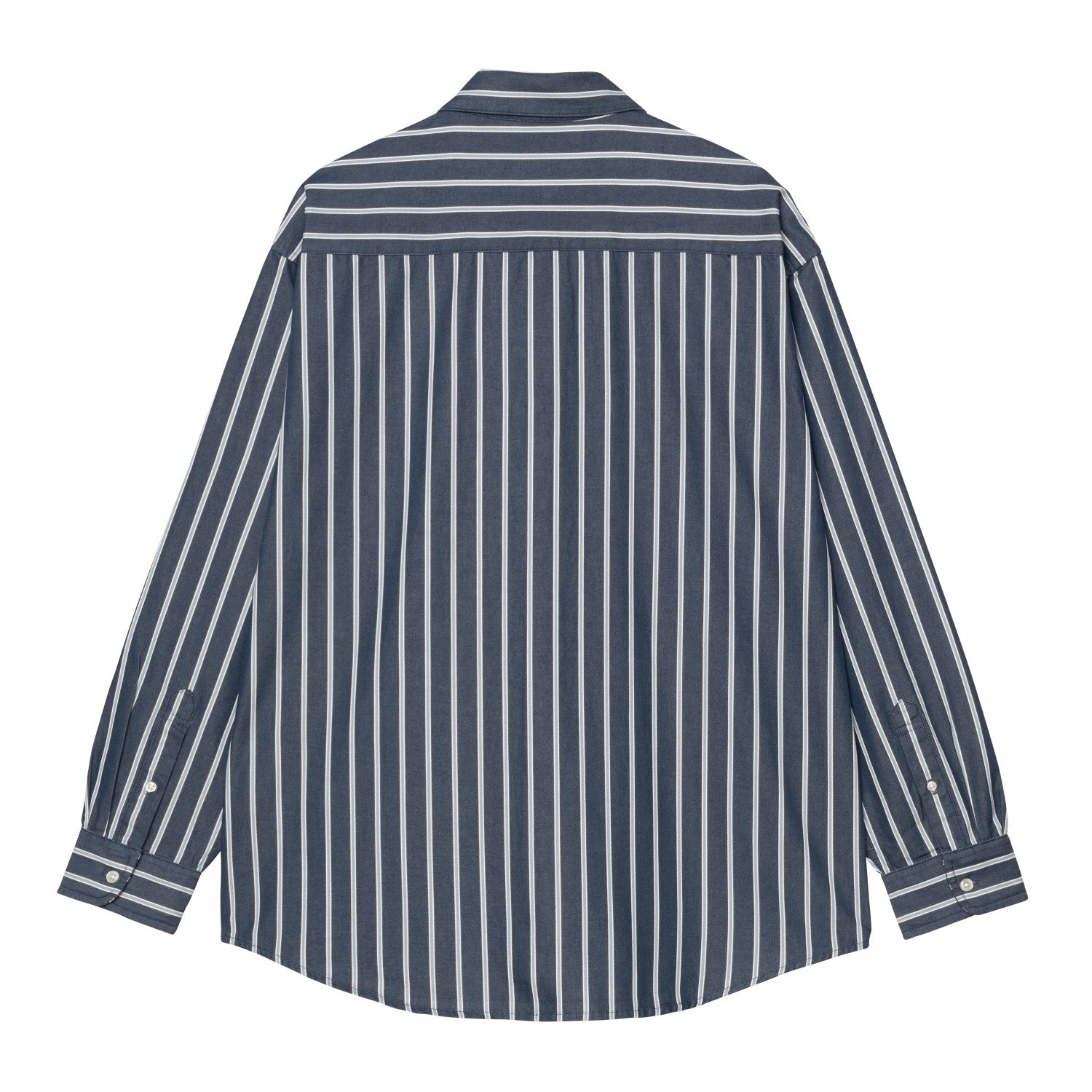 L/S SIGNATURE SHIRT - Betz Stripe, Air Force Blue / Dusty Ice (stone washed)