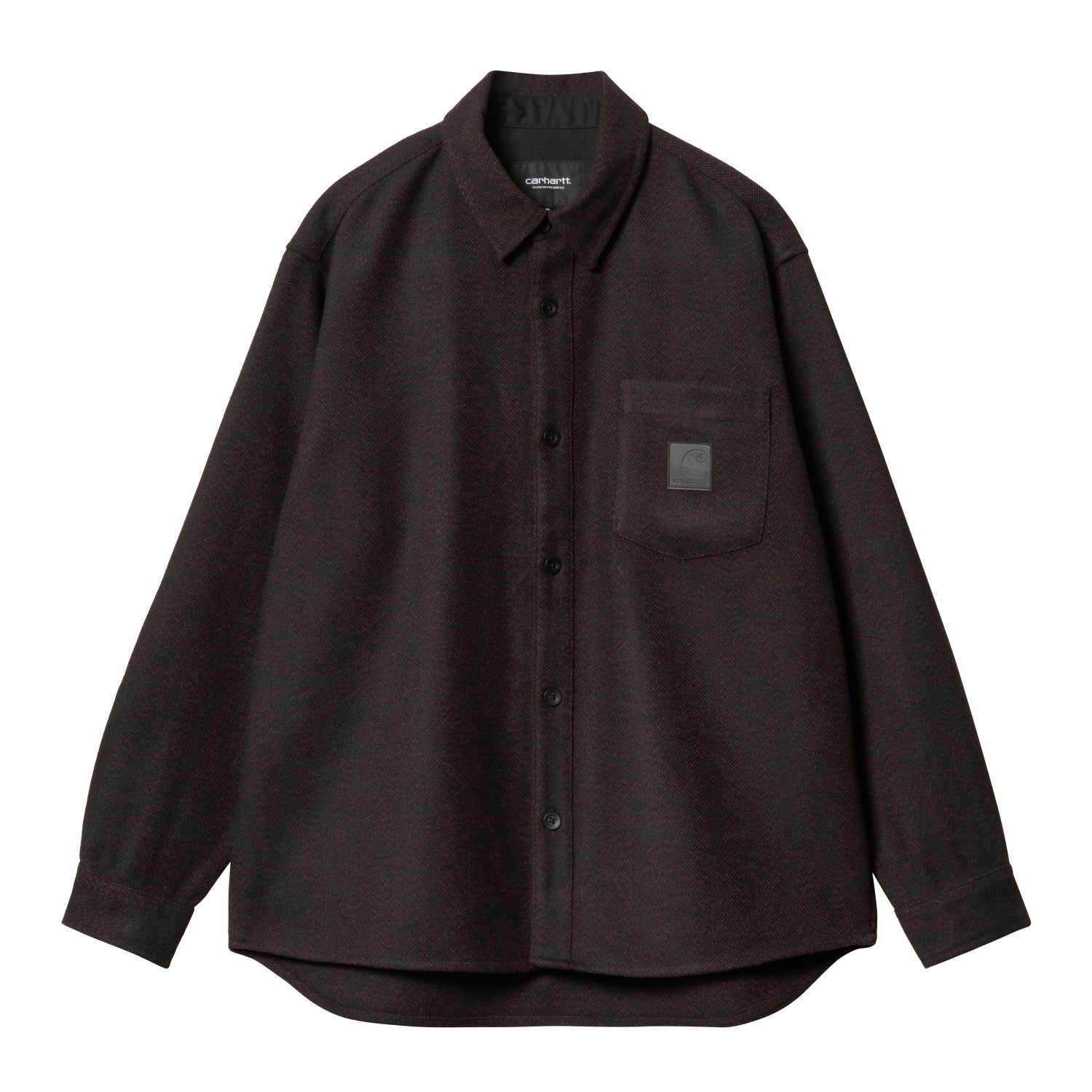 L/S TRUMAN SHIRT - Chocolate / Black