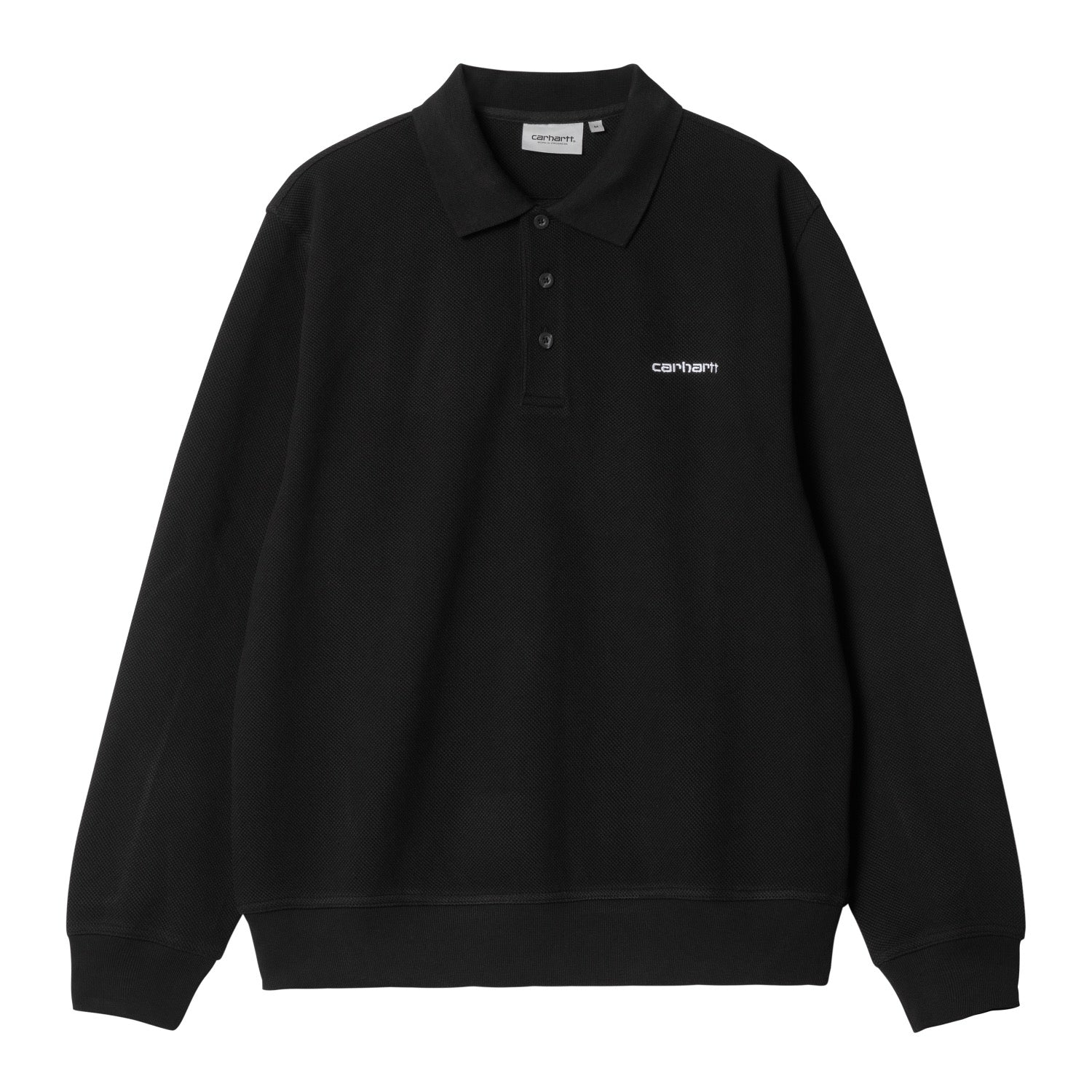 L/S VANCE RUGBY SHIRT - Black / White