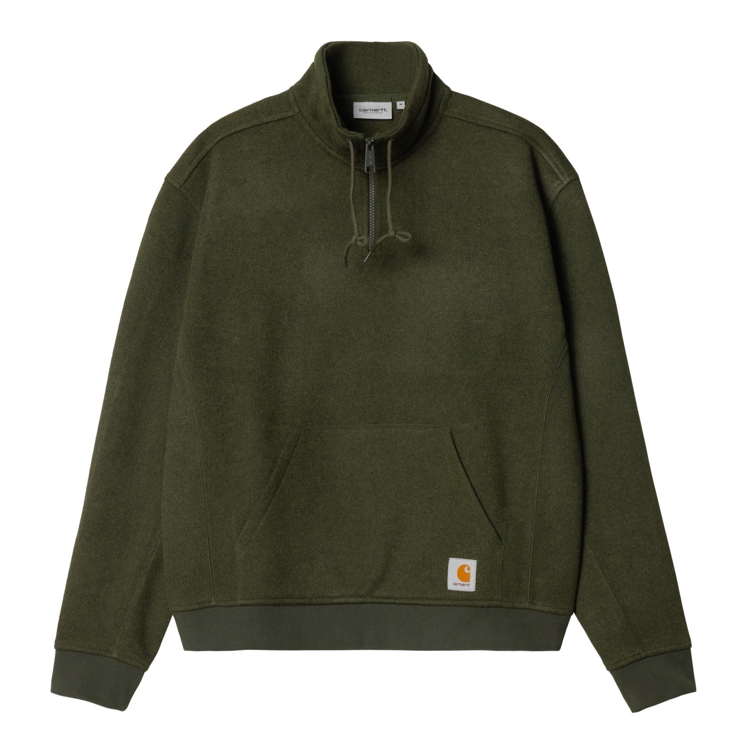 LUTHER HALF ZIP SWEAT - Tarragon Heather