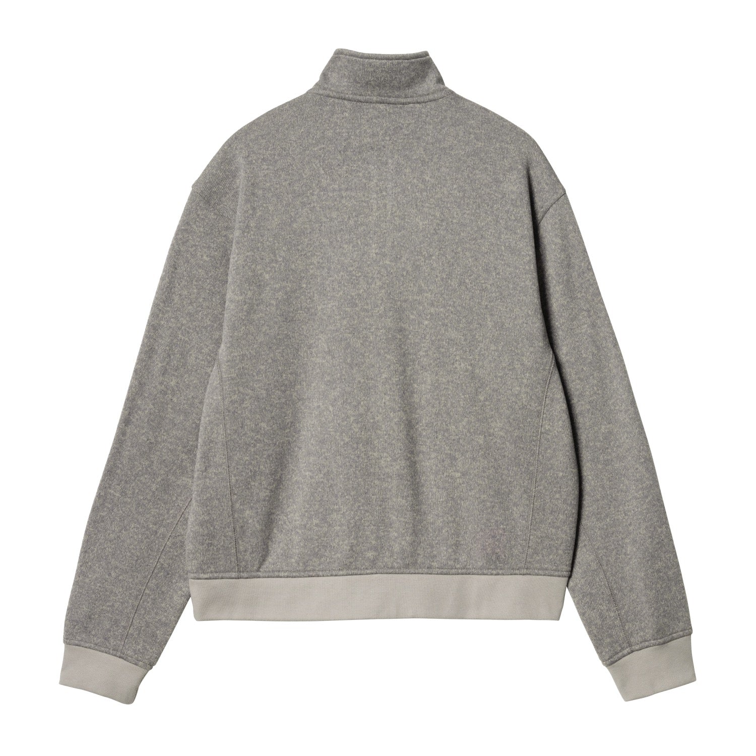 LUTHER HALF ZIP SWEAT - Misty Grey Heather