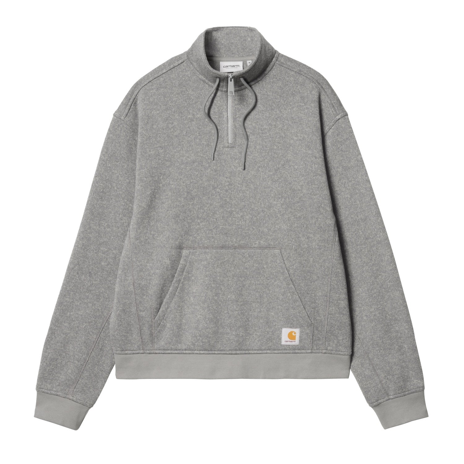 LUTHER HALF ZIP SWEAT - Misty Grey Heather