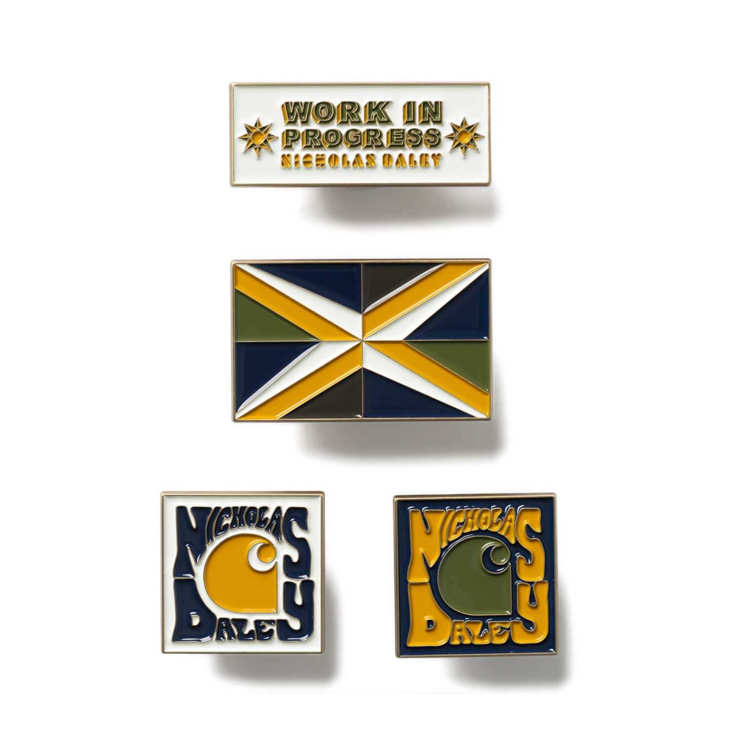 NICHOLAS DALEY ENAMEL PIN BADGES - Multicolor