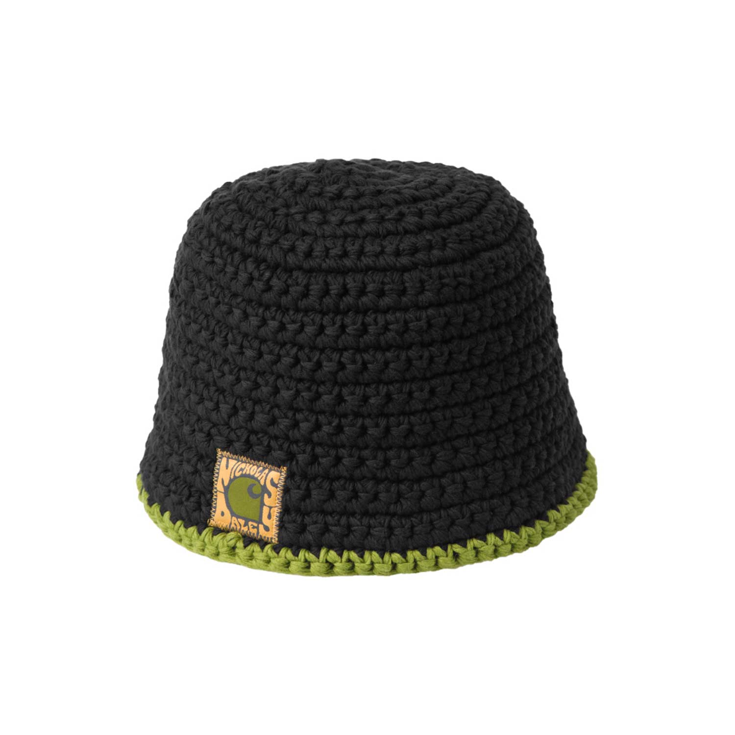 NICHOLAS DALEY KNITTED HAT - ND Black / Black / Cedar Green