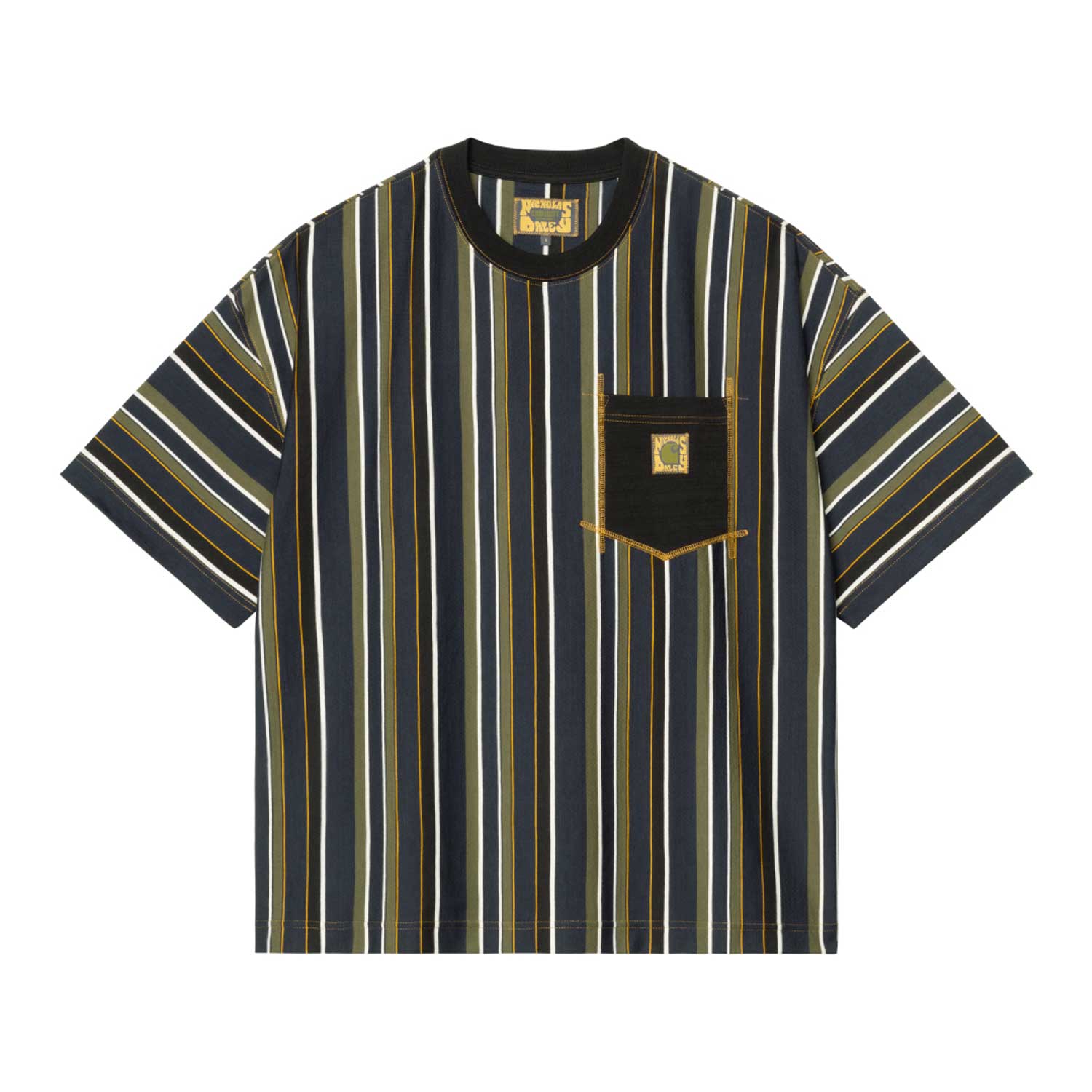 NICHOLAS DALEY STRIPES T-SHIRT - ND Stripes, Blue 1